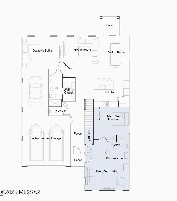 Multigenerational living is simple with the Next Gen® suite in this two-story home, featuring a private entrance, living room, kitchen, bedroom and bathroom. The first level of the main home is host to an open concept living and dining space, plus the luxurious owner's suite. A loft and three bedrooms occupy the second level. This home includes GE® stainless steal appliances, Rinnai Tankless Water Heater, prep for reverse osmosis, Granite Countertops, 2'' faux wood blinds, LED lighting and so much more!