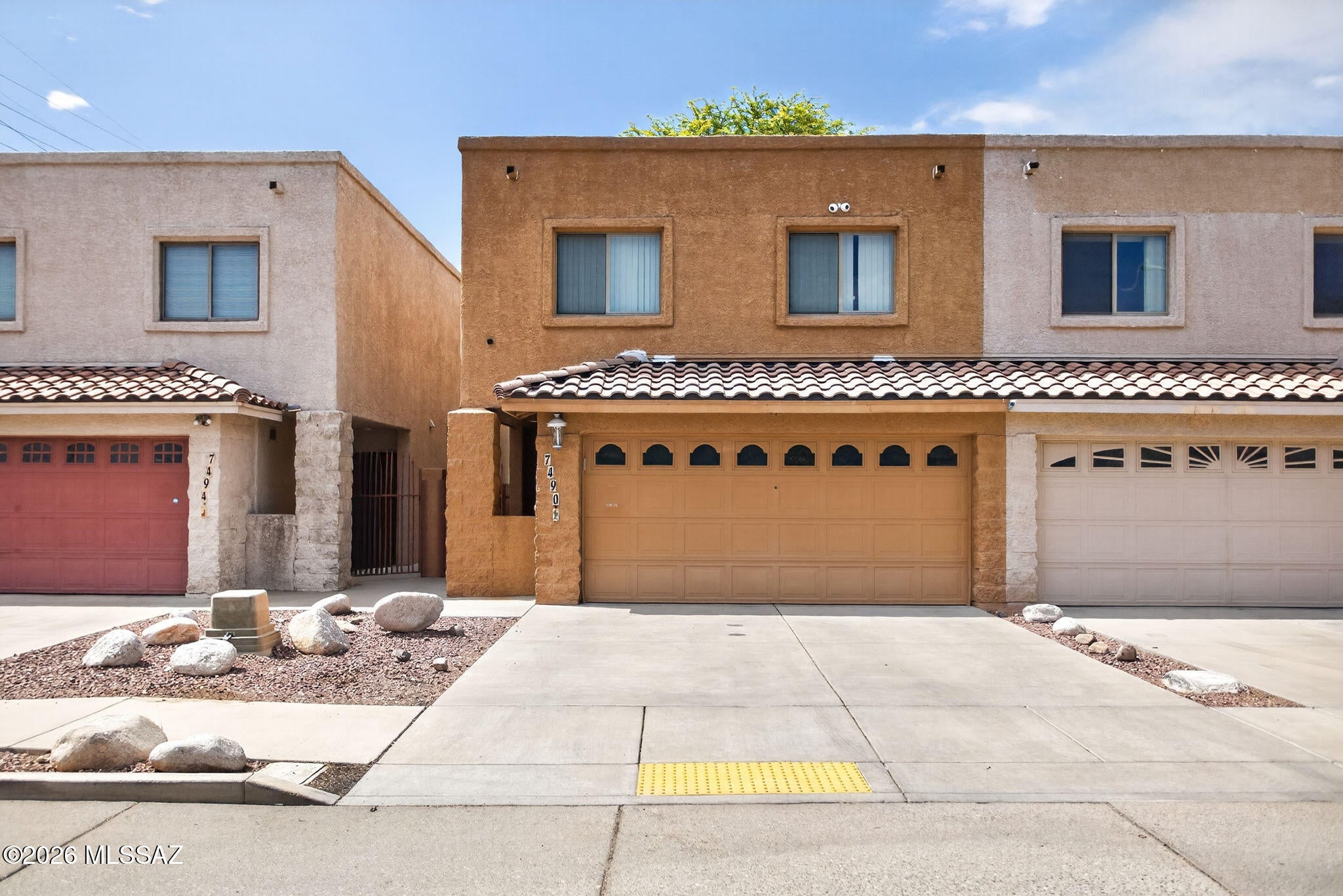 Spacious East Side Townhome - 3 Bed | 2.5 Bath | 1,895 Sq Ft Must-see 1,895 sq ft townhome in a convenient East Tucson location! This well-maintained 3bedroom, 2.5-bath home (built 2008) offers comfortable living with thoughtful updates and practical features.
Highlights include:
•  Updated kitchen and bathrooms featuring granite counters
•  Helpful pantry in the kitchen
•  Brick (gas) fireplace in the living room
•  Primary suite with ample closet space, dual sinks, and a good-sized shower
•  Ceramic tile flooring throughout
•  Enclosed back patio
•  Two-car attached garage (with laundry including washer & dryer)
•  Central air conditioning with ceiling fans and forced-air heating
•  Mountain views
•  Contemporary frame/stucco construction on two levels
• Enjoy a great east-side location close to shopping and restaurants. The home sits on an approximately 0.04-acre (1,742 sq ft) lot with north/south exposure and block fencing.