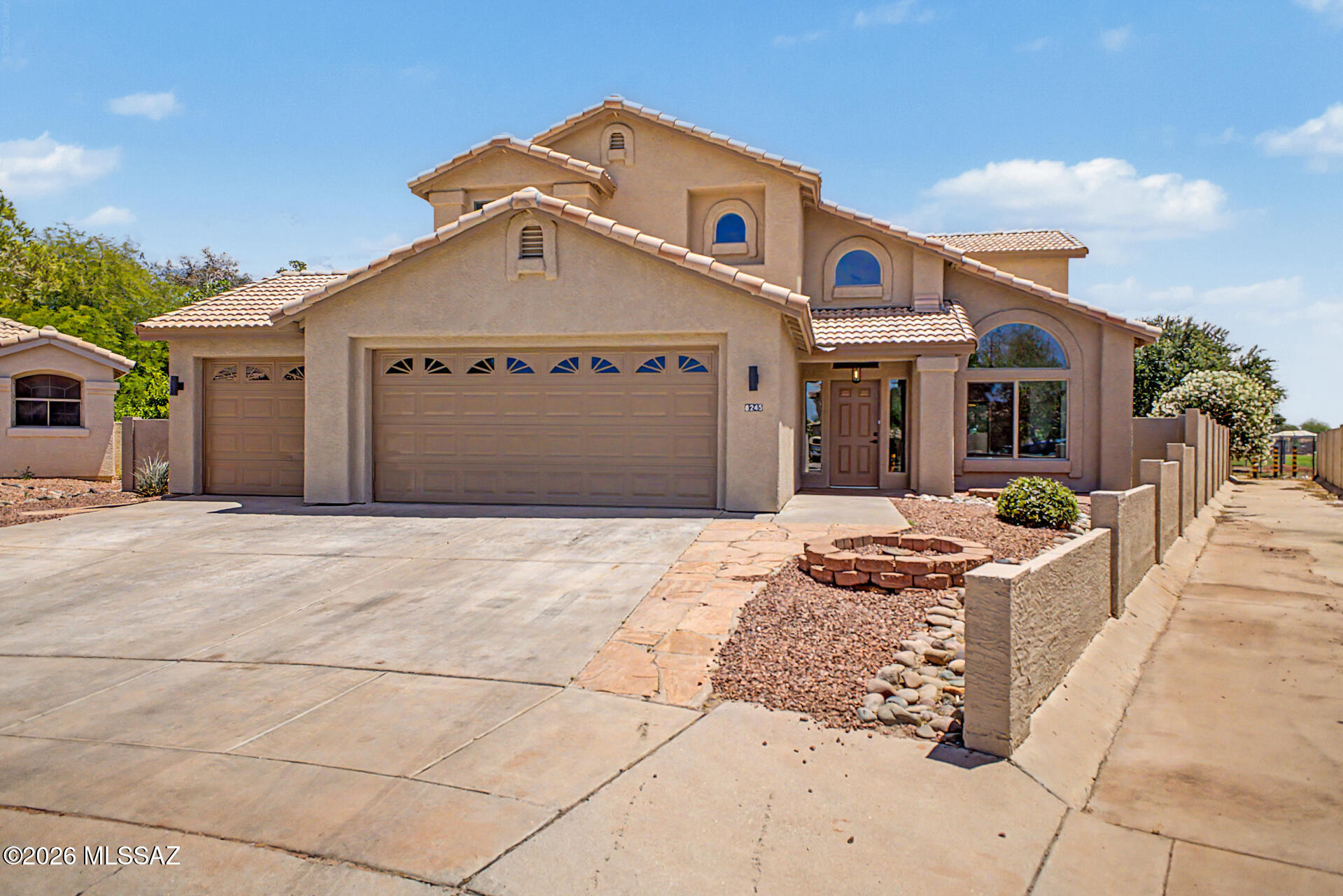 Stunning Continental Ranch cul-de-sac home fully remodeled with modern style and thoughtful upgrades throughout! This spacious floorplan features 4 bedrooms with a full bed and bath downstairs, perfect for guests or multi-gen living. Enjoy a designer kitchen with quartz slab countertops, soft-close cabinetry, island breakfast bar, and brand-new stainless steel appliances. Luxury vinyl plank flooring, dual-pane windows, new lighting, fresh two-tone paint, and spa-inspired bathrooms elevate every space. Primary suite offers dual vanities, garden tub, walk-in shower, and his & hers closets. Complete with new AC system, tile roof underlayment warranty, 3-car garage with epoxy floors, covered patio, mountain views, and pool-sized backyard!