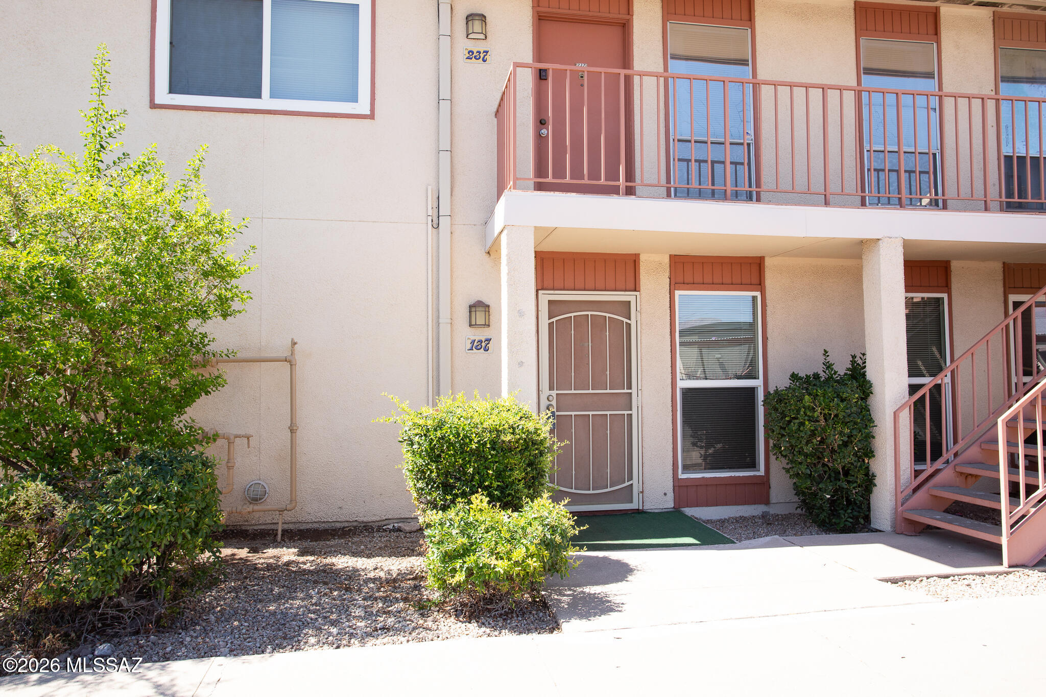 Charming First-Floor Condo in Convenient East Tucson Location! Welcome to this well maintained 1 bedroom, 1 bath condominium offering 672 square feet of comfortable living space. Located on the first floor, this inviting home features tile flooring throughout and a cozy wood-burning fireplace that serves as the focal point of the living room. The kitchen is equipped with granite countertops and ample cabinet space, while the adjacent dining area opens through a sliding glass door to a covered patio, perfect for enjoying your morning coffee or relaxing outdoors. Situated in a desirable community on Tucson's east side, this condo offers exceptional convenience with easy access to shopping, restaurants, medical facilities and everyday amenities. Whether you're looking for a primary residence, seasonal retreat, or investment opportunity, this property is a wonderful place to call home. Don't miss this opportunity to enjoy low maintenance living in a great location!