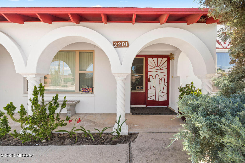 Welcome to 2201 S Hearthstone Ave--where indoor comfort meets outdoor living. This 4-bedroom, 2-bath home features a 2-car garage and bonus workshop room. Complete with a refreshing pool and an abundance of mature fruit trees, including lemon, lime, grapefruit, and pomegranate, your outdoor oasis awaits. Whether hosting, relaxing, or enjoying Arizona evenings, this property delivers a rare combination of space, privacy, and lifestyle. Meticulously maintained and updated with a newer A/C and sleeved sewer line, all you need to do is move in and add your personal touches.