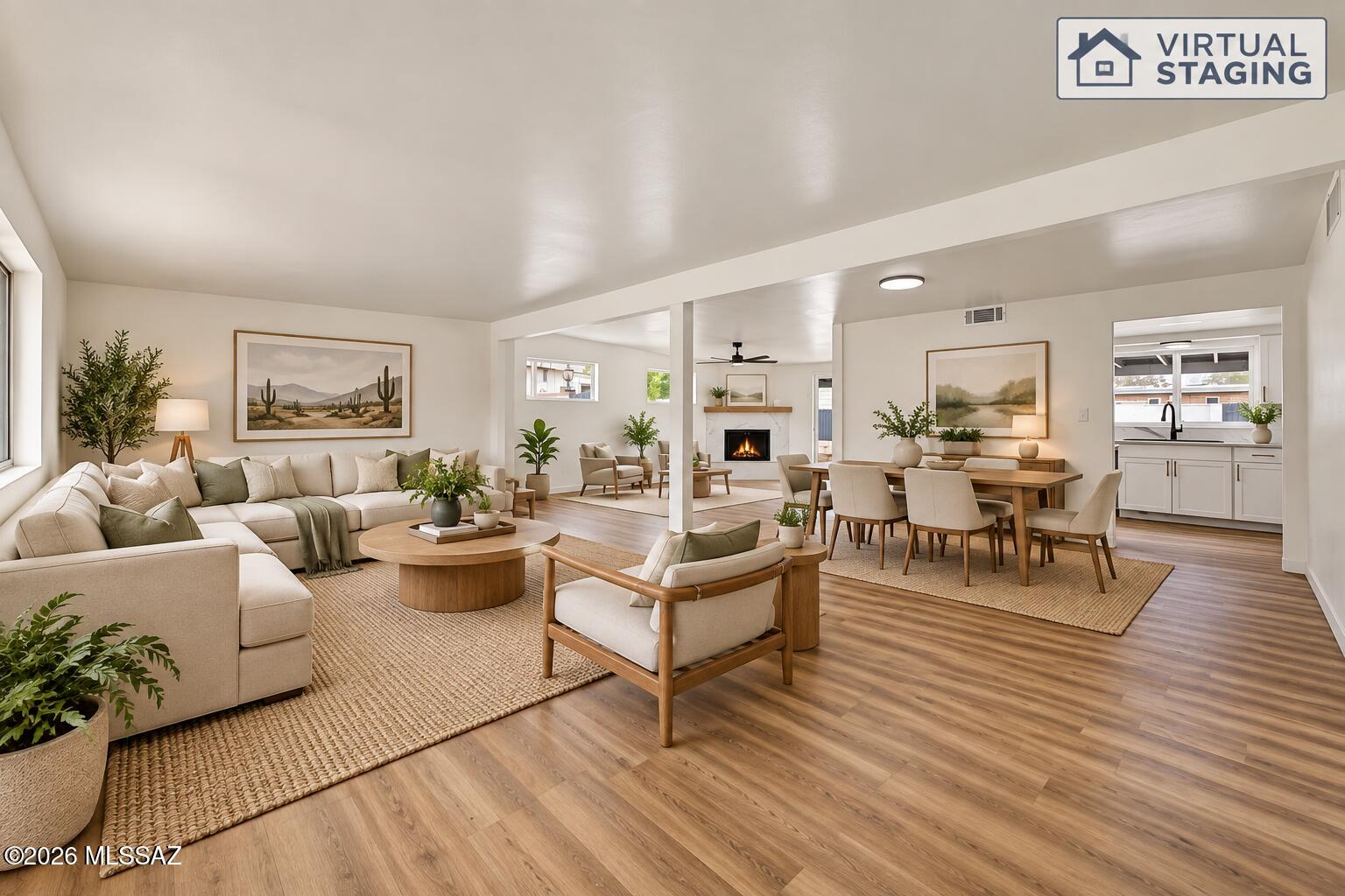 Range Pricing, $349,700 - $365,000 ** Beautifully updated 4BD/2BA home offering 2,236 sq ft with an open, spacious floor plan and NEW modern finishes throughout! The stunning kitchen features quartz countertops, white shaker cabinets, stainless steel appliances, and plenty of space for gathering and entertaining. Enjoy open concert living areas, along with a cozy fireplace that adds warmth and character. Major upgrade includes a NEW HVAC system for added comfort and peace of mind. Out back, you'll find a large workshop providing incredible space for projects, hobbies, storage, or a home workspace. With generous living areas, stylish modern upgrades, 4 beds, and a versatile backyard workshop, this move-in-ready home offers an impressive combination of space, function, and style! OWNER/AGENT