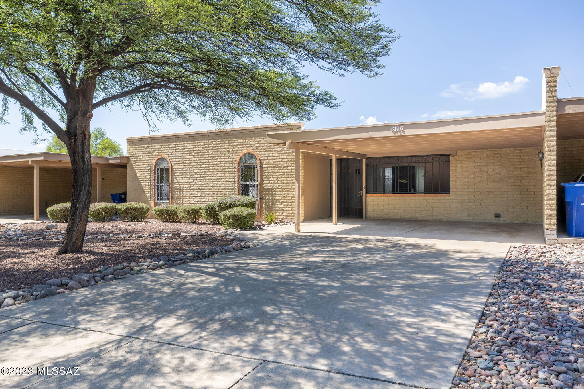 Seller contribution towards Buyer financing/closing costs may be available with an acceptable offer. HOA includes Water,Sewer,Garbage,Front landscape care.  Homes in this community seldom become available. Large 4,600SF lot, well-cared-for townhome offers an oversized backyard, an extra-long driveway for on-site parking, & a homesite backing to a common area with a mature tree-lined arroyo beyond.
Generous lot sizes, wide subdivision streets, and mature landscaping create a more open setting reminiscent of a detached single-family home community, while still offering the benefits of townhome living. Move-in ready and in good working order, the home can be enjoyed immediately while providing the opportunity to update over time to reflect your personal style. The W/D & Ref are all included Energy-efficient dual-pane windows and skylights enhance comfort and natural light throughout the home. The covered front porch is enclosed with decorative wrought iron, while security bars on the windows and doors provide an added measure of security.
The community includes a pool and spa, while the HOA provides front yard landscape maintenance, water, sewer, refuse collection, and maintenance of the paint on the front of the homes as well as the private streets.
Nearby access to the Pantano River Park and its miles of paved multi-use trails provides opportunities for recreation, enjoying the outdoors, and connecting with one of Tucson's established recreational corridors.
This is more than just a home--it is a rare opportunity to enjoy a low-maintenance lifestyle in an established community where owners tend to stay for years. Come see why homes here are so rarely available.
