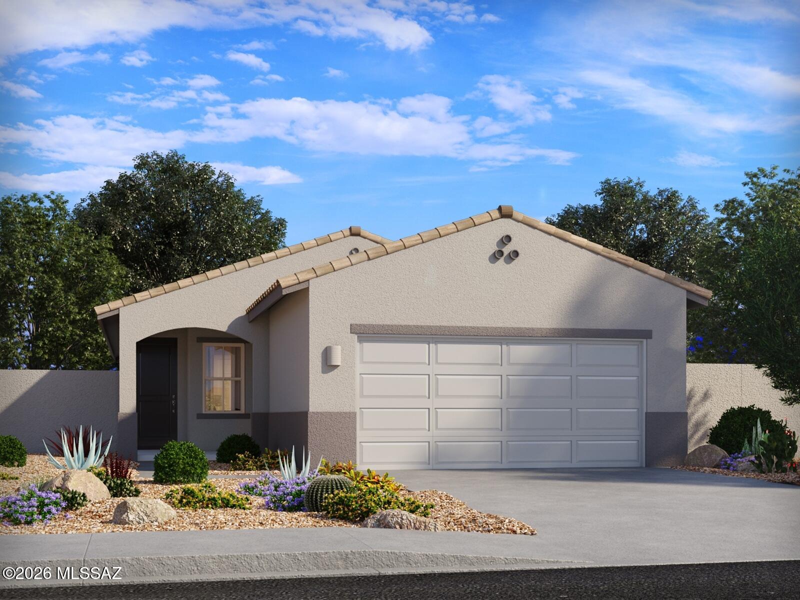 Discover easy, single-story living in this beautifully designed 4-bedroom, 2-bath home in Tucson! The open-concept layout creates the perfect space for entertaining, while the covered patio extends your living space outdoors. Tucked away for added privacy, the primary suite offers a peaceful retreat at the end of the day. Located in Rincon Crest at Rocking K, now selling in Vail, this master-planned community is served by the award-winning Vail School District and features exceptional amenities including pickleball courts, playgrounds, and a splash pad. Move-in ready with a washer, dryer, refrigerator, and whole-home blinds. Built with innovative energy-efficient features for lasting comfort, savings, and peace of mind.