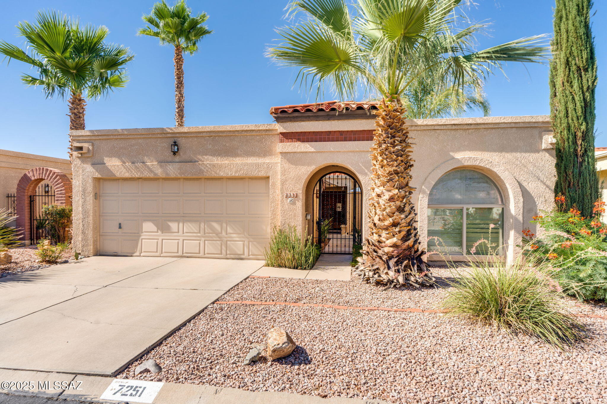 Luxury-Level Views at a price you can love. Mountain views from the back yard and every north facing window in this 3 bed, 3 bath home with private guesthouse/casita and 2-car garage. Nestled up to the Tanque Verde Wash at the base of the Catalina Foothills, it is the perfect place to relax and enjoy amazing views from your patio . This home features great architecture, vaulted ceilings, a cozy fireplace, and a private courtyard that brings natural light inside and offers a second lovely outdoor space to receive guests or enjoy some refreshment. Residents enjoy a heated community pool and clubhouse. Conveniently located near Colonia Verde shopping, dining, and more.