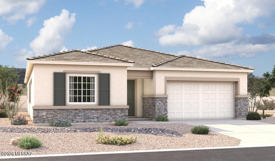 The ranch-style Cassandra plan showcases an open layout with a great room, a breakfast nook and a large gourmet kitchen! The primary suite is adjacent and boasts a generous walk-in closet and an attached bath with a deluxe walk-in shower. Two additional bedrooms flank a full bath, and nearby a dining room with a butler's pantry to accommodate company. This home also boasts an extended covered patio and full professional landscape in the front and back yards.