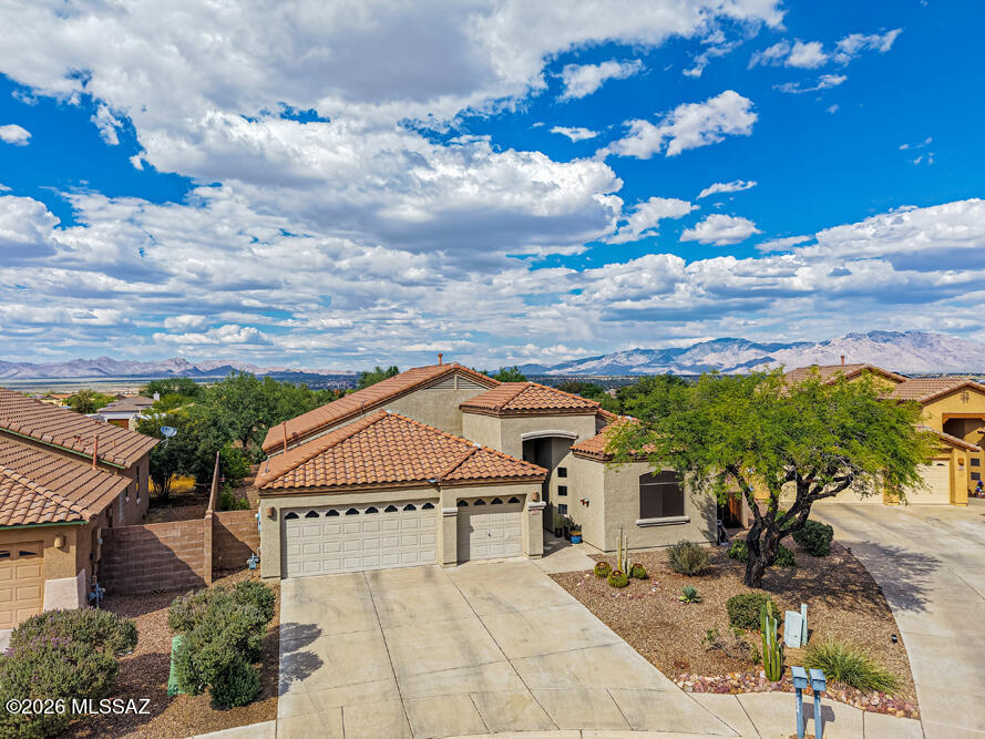 Situated on a quiet cul-de-sac in Continental Reserve is this delightful single level home that offers a stylish & flexible layout. Featuring an open concept design, the 2,338 sq. ft. home has a family room, kitchen nook, dining area, and a bonus room, which allows for multiple functional layouts. Kitchen features include granite counters, tile backsplash, maple cabinets with pullouts, and stainless appliances. Enjoy a lush, more private backyard with no rear neighbors, a covered patio w/extended colored concrete slab, trees & shrubs, and planter spaces. Leased solar reduces electric bills and comes w/warranty protection. An added bonus of this 4 bedroom home is the 3-car garage for storage. Nearby is the community park w/pickleball, tennis, and basketball courts, plus playgrounds areas.