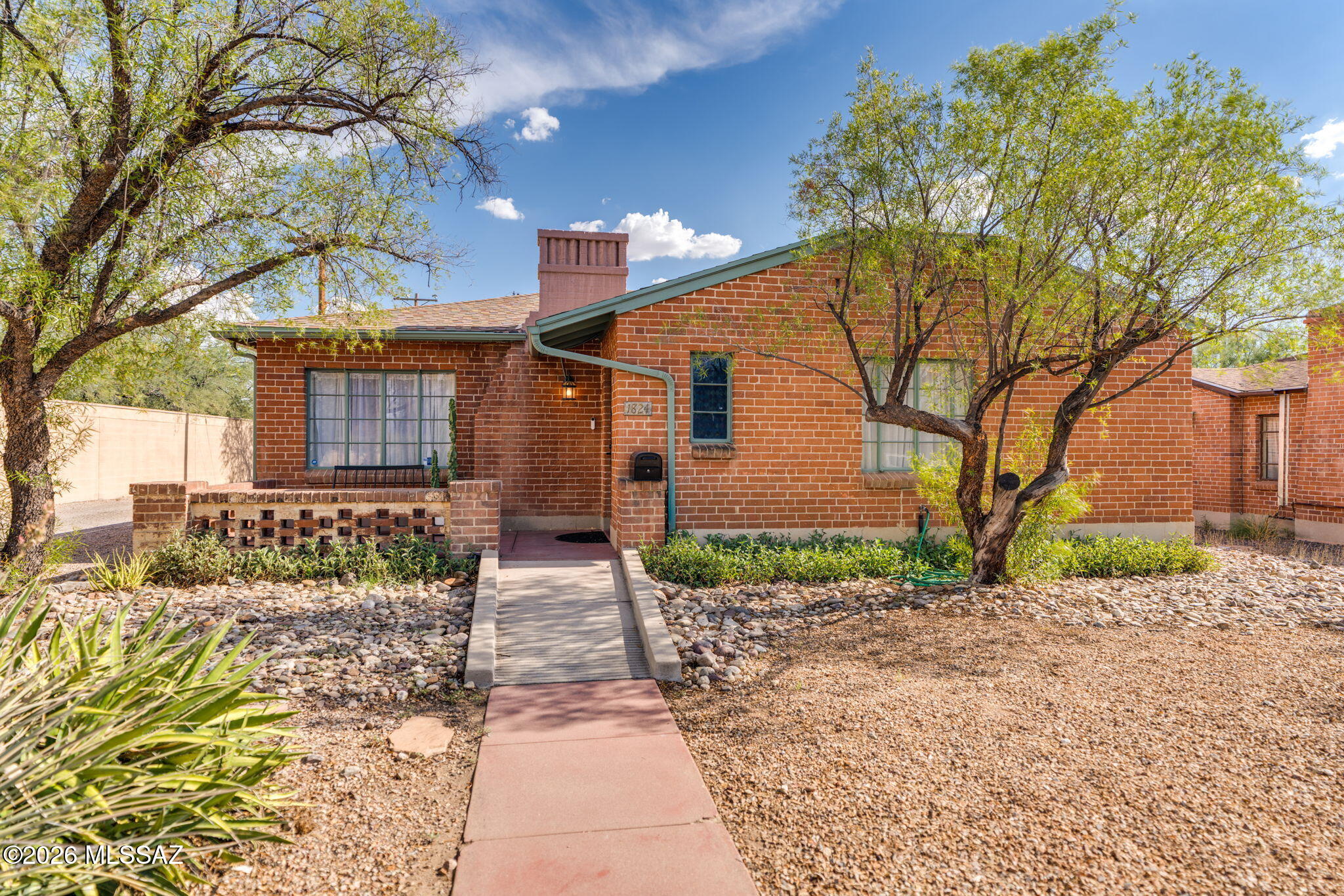 Move-in ready 3 bedroom, 2 bathroom brick home located in the historic Jefferson Park neighborhood. Delight in the unique qualities of a historic home - including coved ceilings & original casement windows - while enjoying all newer appliances, quartz countertops in the kitchen, walk-in shower in the primary bathroom, & so much more. Proximity to the U of A campus, Banner-UMC hospital, the Campbell Ave. Corridor, & the Mountain Ave. bike path make this a great place to live or rent to students, professors, or medical professionals. The backyard features an original mural by local artist Keegan Rider, a large covered patio, & room to build an ADU. The detached garage is an ideal place for storage or could be adapted for a number of other uses. Abundant off-street parking space. Owner/Agent.