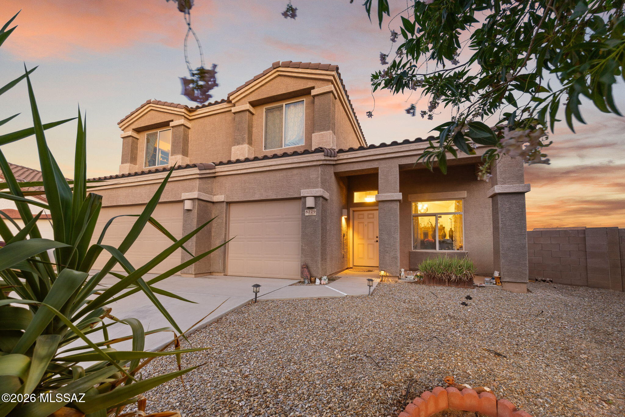 Welcome to this impressive two-story home on a prime corner lot in SW Tucson! Featuring 5 spacious Bedrooms and 3 Full Baths, this layout offers exceptional space and flexibility. The main floor features two distinct living spaces-including an expansive family room-an open kitchen with a center island, plus full bedroom and bath combo ideal for guests or an office. Upstairs holds the primary bedroom suite alongside generous guest rooms, while outdoors you'll find a private backyard retreat complete with a sparkling pool and a 3-car garage. A complete package!