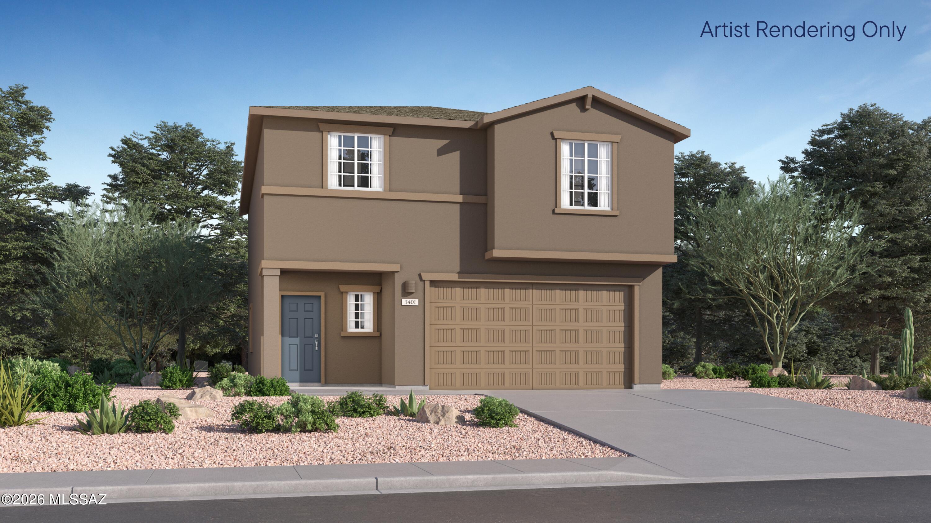 This new two-story home is host to a spacious and flexible open-concept layout on the first floor that blends the kitchen, dining area and family room for seamless transitions and everyday multitasking. On the second level, a versatile loft provides a convenient shared living area easily accessible from four bedrooms and a lavish owner's suite with a full bathroom and walk-in closet. This home includes GE® stainless steal appliances, Rinnai Tankless Water Heater, prep for reverse osmosis, Quartz Countertops, 2'' faux wood blinds, LED lighting and so much more! As an added bonus, this home includes a washer and dryer - move-in ready and waiting for you!
