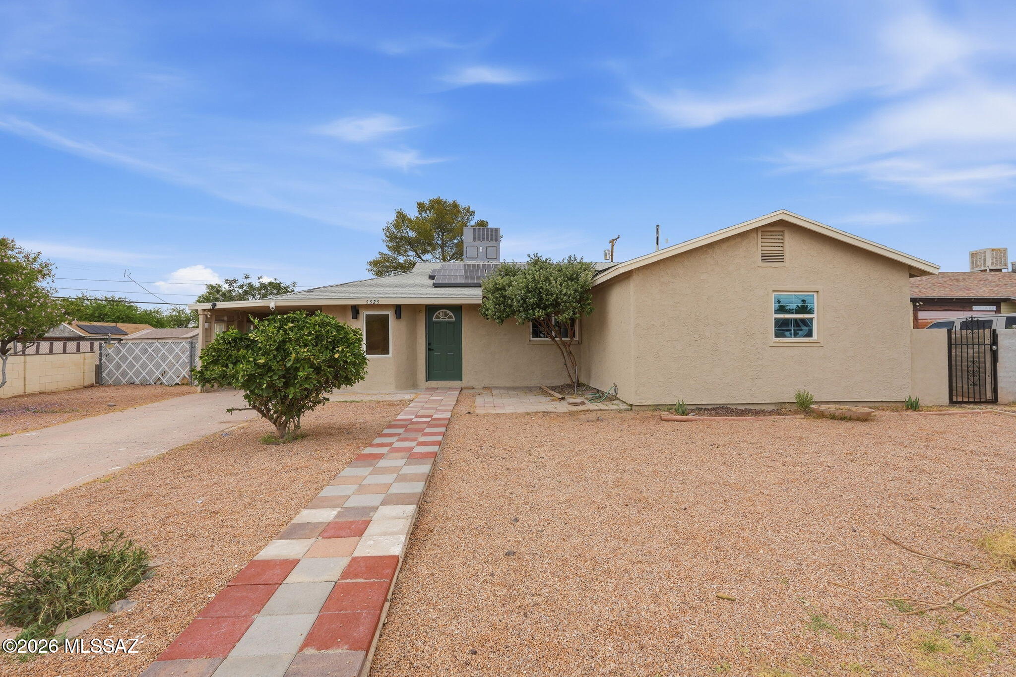 This is the one--look no further! A fantastic opportunity for first-time homebuyers, featuring new floors and carpeting throughout, along with updated kitchen and bathrooms. Paid-off solar and new A/C make this the perfect starter home.