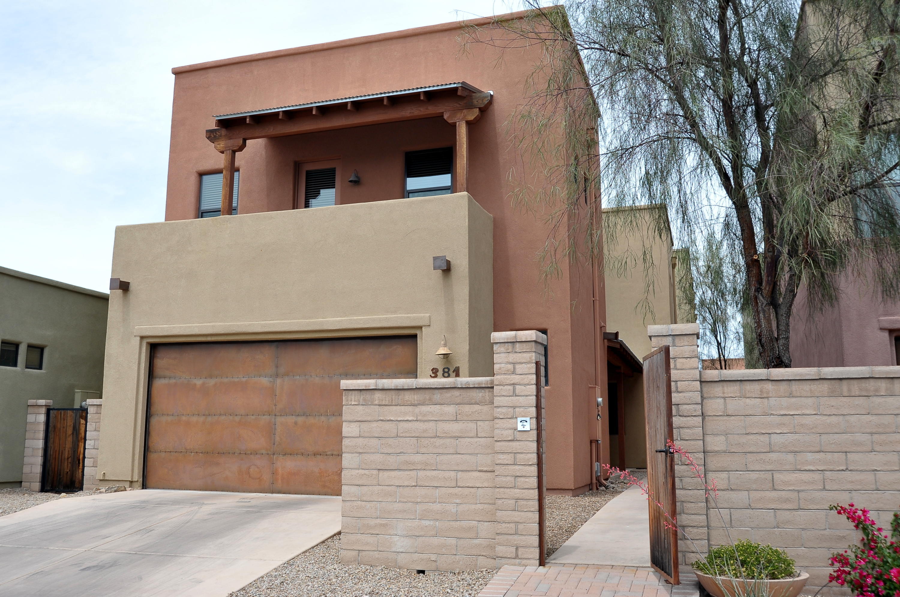 Wonderful home in a great location - close to everything! Lots of amenities including gated community with pool, spa, play ground, dog park, & located on the river walk. This 4 bedroom/3 bath home is spacious & upgraded with granite counters, stainless steel appliances, gated courtyard, 2 car garage, & covered patio. Walk out balcony off  primary bedroom overlooking the Rillito River. Large walk in closet & primary bath with double sinks. Full bath & bedroom/den downstairs. Large laundry room off the upstairs landing. North/Central Tucson location provides easy access to shopping, dining, UofA, downtown & more. Non-smoking home. 1 year minimum lease. Renter's insurance required. Subject to application process & credit approval ($45 app fee). Call Listing agent for more info & requirements.