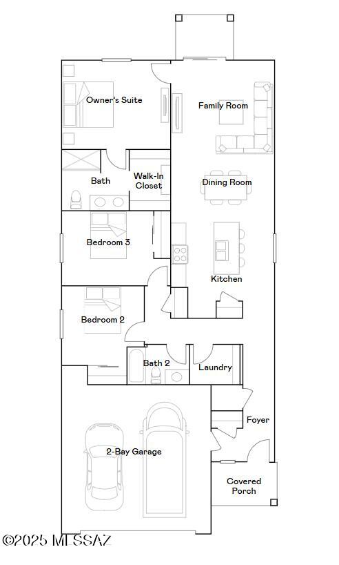 This new single-story home boasts a convenient and low-maintenance layout ideal for modern lifestyles. An open-concept floorplan blends the kitchen, living and dining areas for easy transitions and everyday multitasking. All three bedrooms are tucked away to the side for optimal privacy and comfort, including a lavish owner's suite at the back of the home with a full bathroom and walk-in closet. Our homes come with the Rinnai Tankless Water Heaters, Smart Thermostats, Post-Tension Foundation, Radiant barrier roof decking, 2'' Faux Wood Blinds, a washer and dryer, and much more!