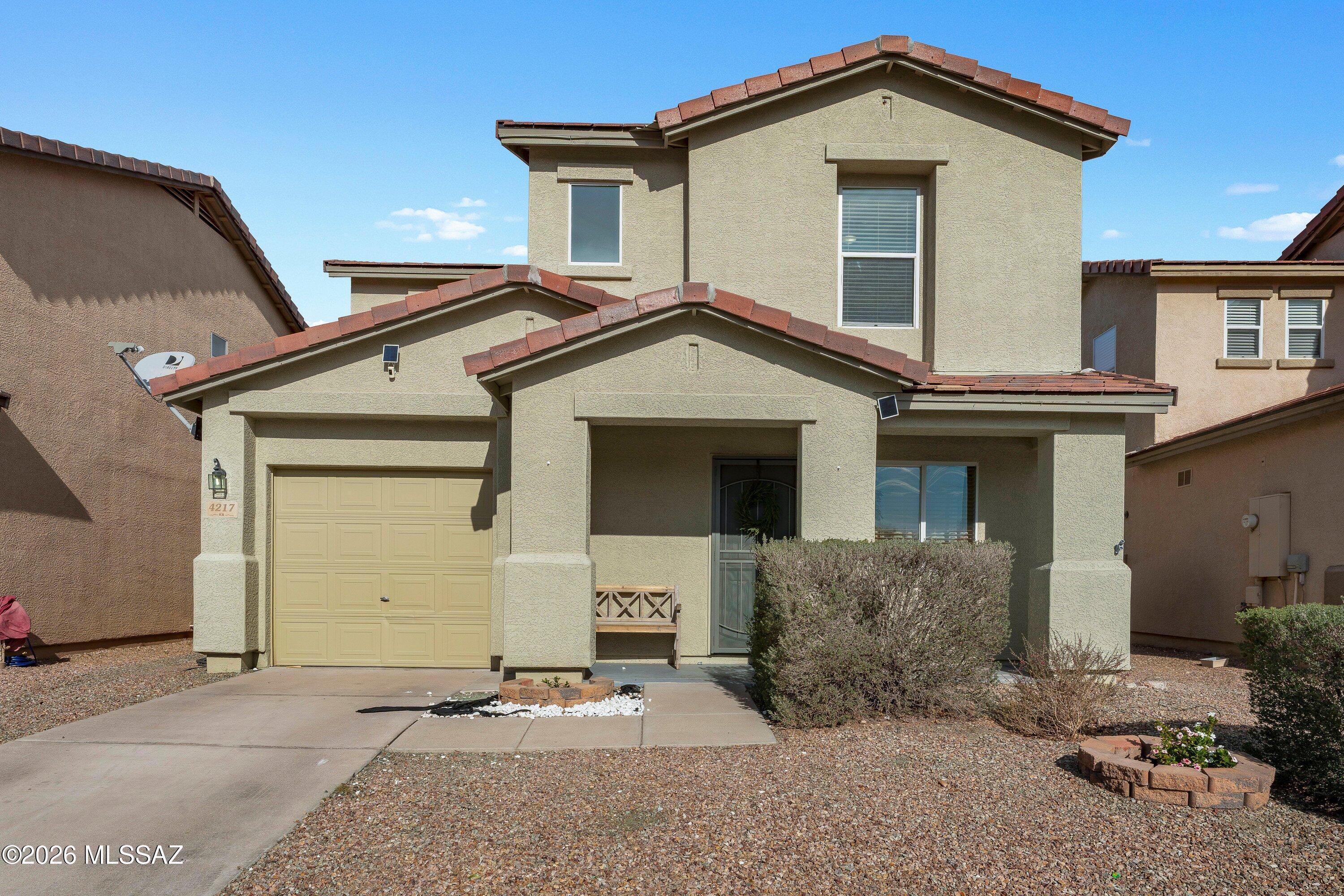 Beautifully maintained 2-story home in a prime north-central location near Fort Lowell & Columbus. New kitchen countertops! Stainless steel appliances convey! Tile flooring throughout the first floor, modern interior paint, and custom accent walls. Desirable North/South exposure provides natural light and energy efficiency. Abundant storage with generous closets & built-in shelving. Enjoy a spacious backyard with breathtaking Catalina Mountain views, ideal for entertaining or relaxing outdoors. Conveniently located near the Rillito River Park Trail, Brandi Fenton Park, Lighthouse/YMCA, Plaza Palomino & St. Phillips Plaza. 10 min to Tucson Medical Center & Banner. A rare opportunity combining location, comfort, and views in the heart of Tucson.