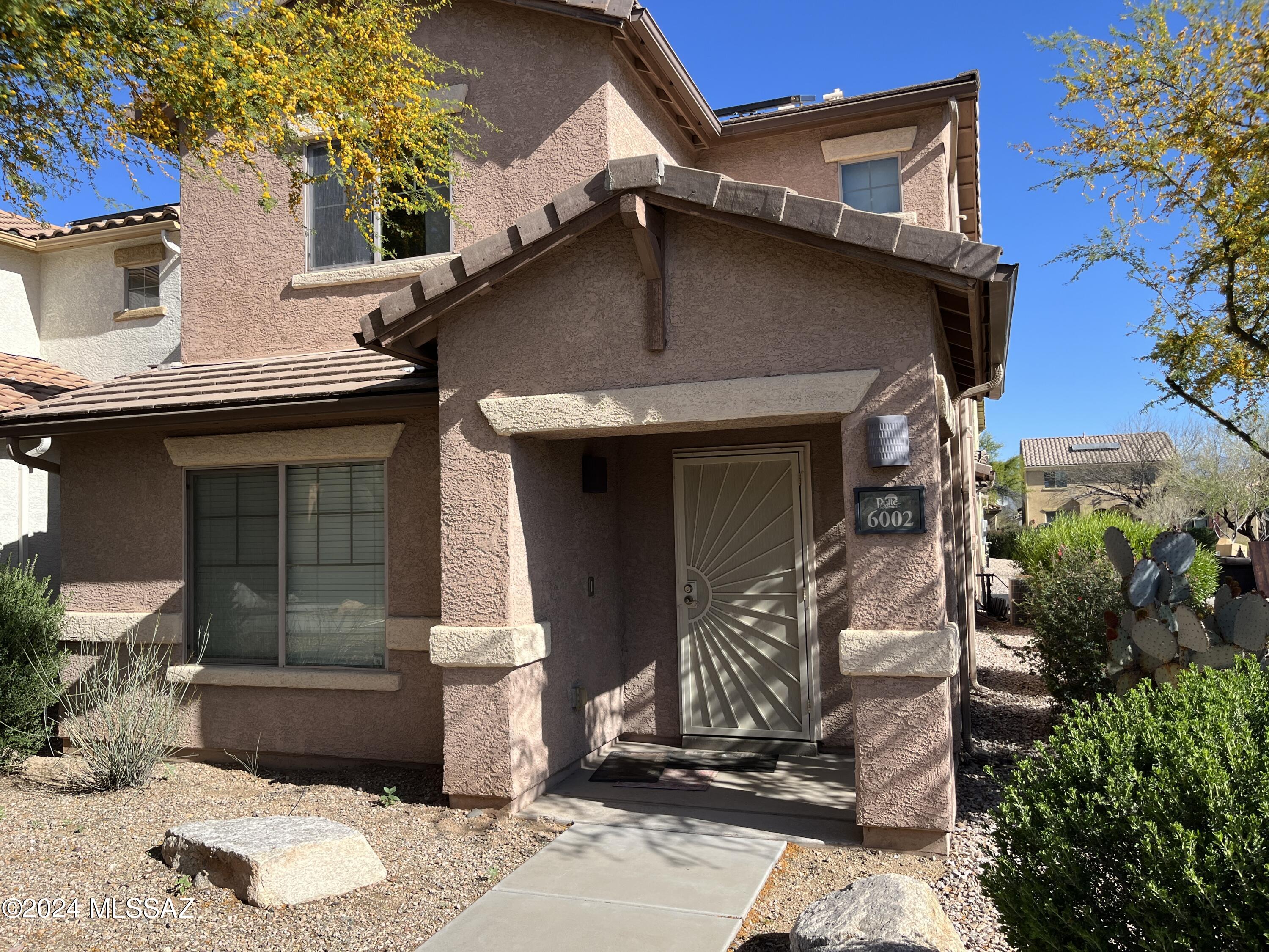 Charming 2 Bed, 2 Bath Gem for rent! Downstairs has your living and kitchen space with a powder room! Head upstairs where you will find two bedrooms and two full size bathrooms in addition to a laundry closet! This beautiful neighborhood is located just 25-minutes from Davis Monthan AFB! Including a two-car garage, perfect for parking or storage! Tenant Occupied until 05/31/26