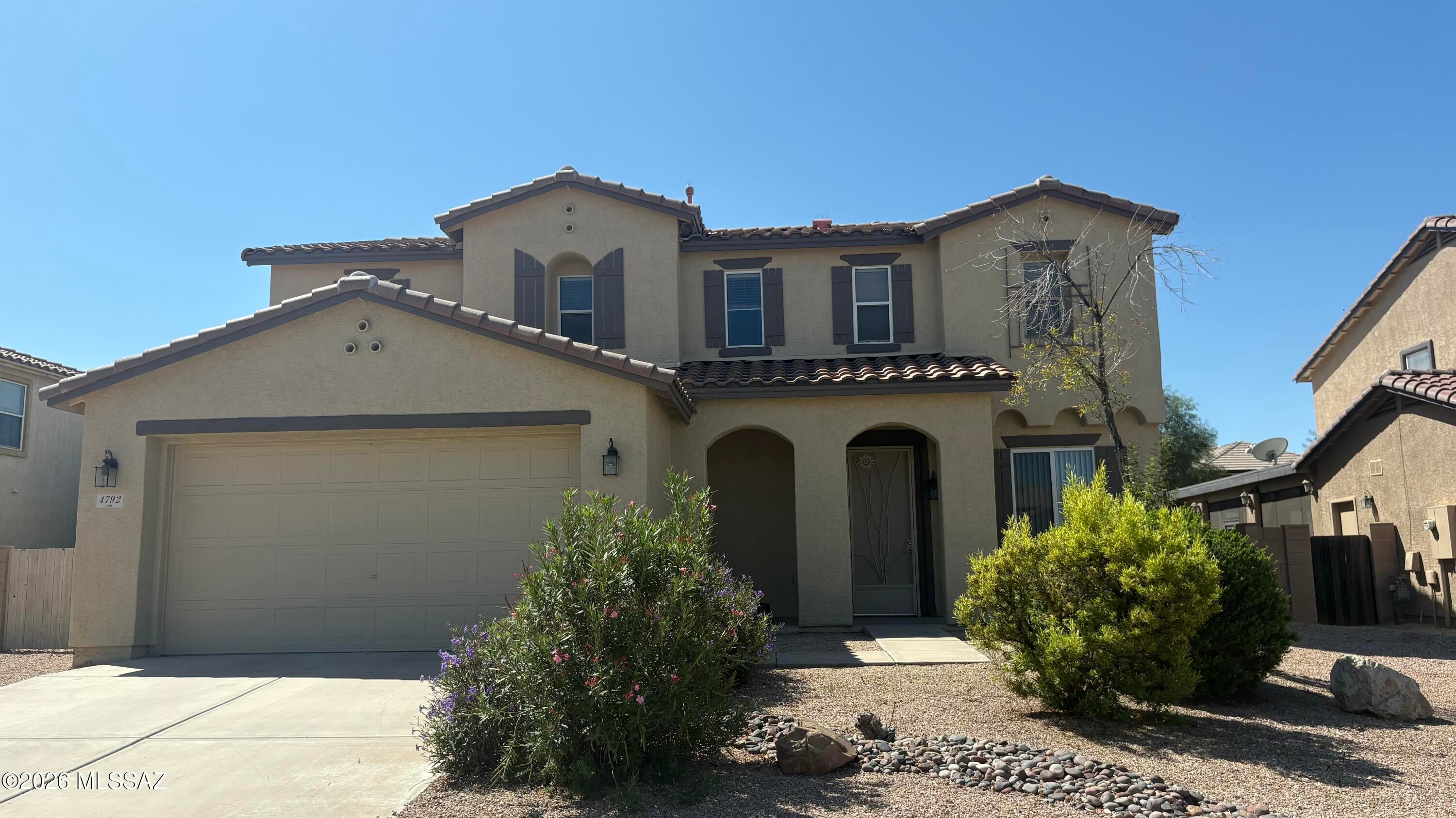 Move-in ready and beautifully updated, this spacious 4-bedroom, 3-full-bath home offers 3,233 sq ft of living space on an 8,190 sq ft lot in Tucson's Starpoint/Valstate community. The updated kitchen features sleek quartz countertops and a functional layout ideal for everyday living and entertaining. Rich bamboo flooring flows throughout the first floor, adding warmth and character. Built in 2005, the home includes a durable tile roof, forced-air heating, and attached 2-car garage. Conveniently located near I-10, with easy access to downtown Tucson, the University of Arizona, Davis-Monthan AFB, Tucson International Airport, shopping, dining, and other desirable areas.