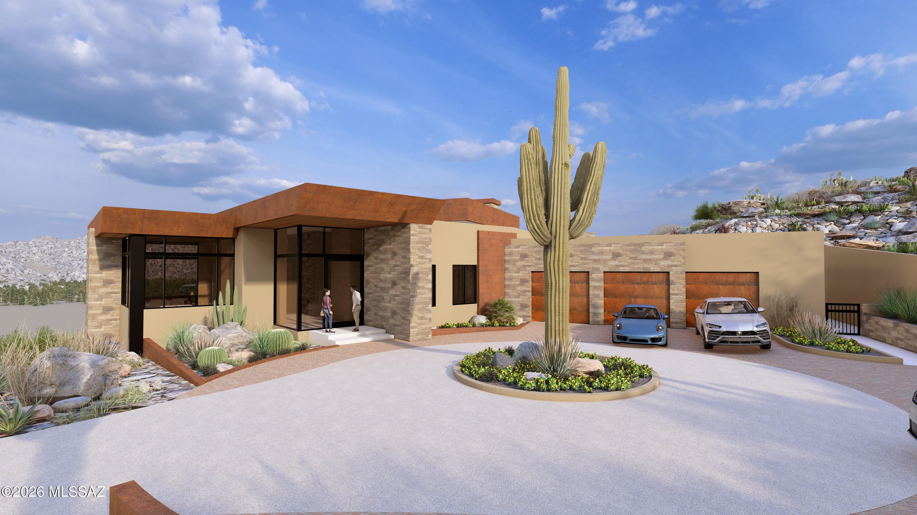 No need to wait to build ! Save time & money--this exceptional one level home is fully designed by Aesthetic Effect LLC & ready to go in Manned Gated Canyon Pass-Dove Mountain. Perched on 5.5 acres w/ sweeping, unobstructed views, this stunning residence has pre-approval from HOA design approval, This thoughtfully crafted floorplan features: 4800 Square feet incls 4 spacious bedrooms-all w/ en-suites, powder room, & one for outside living space w/ shower, Dedicated wine room, Wet bar in formal DR. Private entrance & space separate from the home. Expansive outdoor living & dining space w/ sun deck, Game areas. Yoga yard & Sparkling pool /spa designed by SoAZ Pools w/ 3 car garage. Private dog run, gray water tank & option for back-up generator. 
Time to build estimate at 18 months