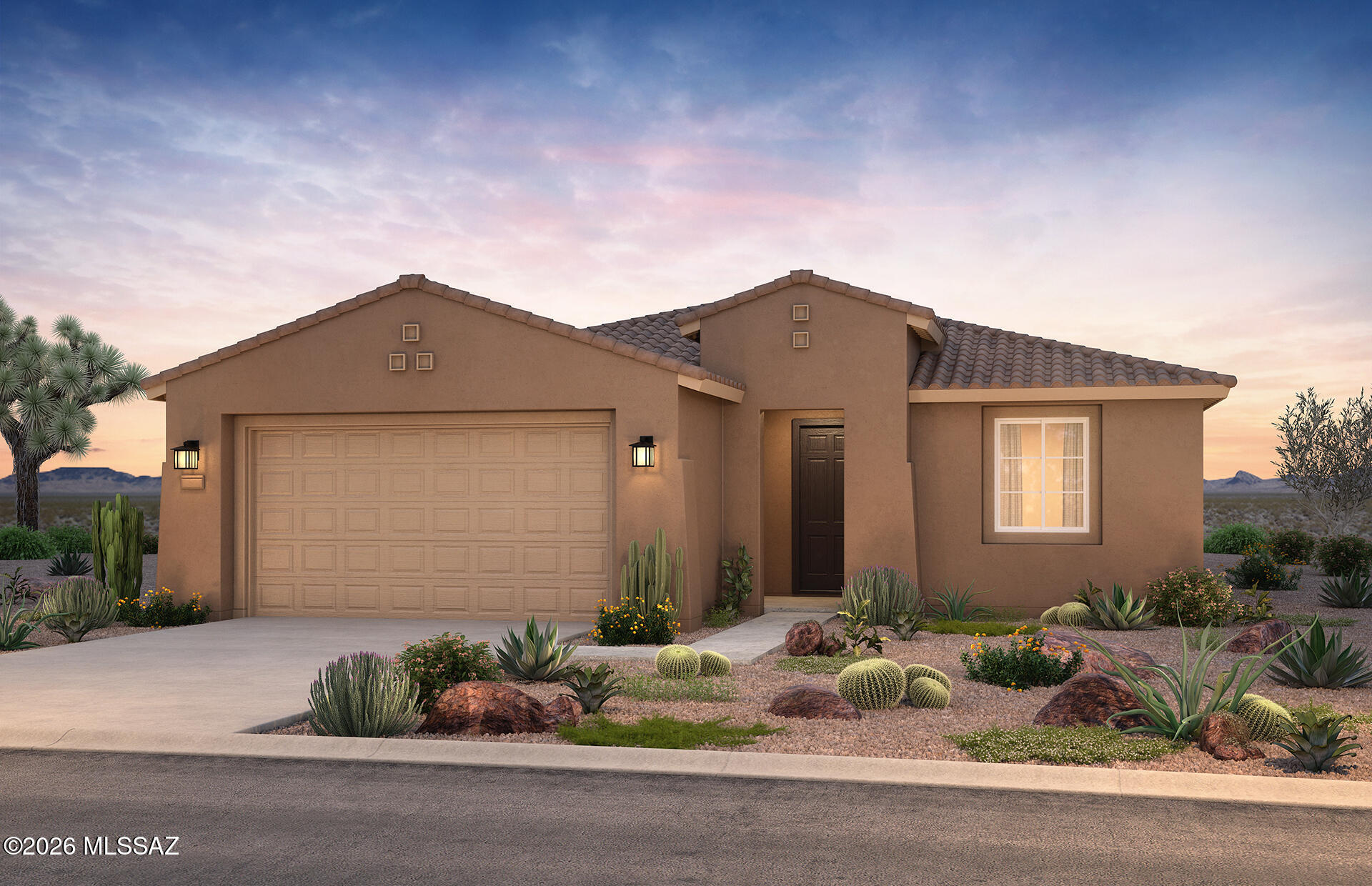 Completion November 2026. The Sanctuary features a spacious open-concept floor plan with two bedrooms, a den, and two baths. Thoughtfully designed with 9-foot ceilings, a rear home extension, and a 4-foot garage extension, this home includes a walk-in pantry, tankless water heater, soft water plumbing loop, and gas stub-outs in the kitchen, laundry, and backyard. The chef-inspired kitchen boasts upgraded cabinetry, quartz countertops, a stainless-steel cooktop with hood, and a wall-mounted microwave/oven combination. Additional upgrades include pre-wiring for ceiling fans and pendant lighting, whole-home blinds, and carefully curated design finishes throughout. Community clubhouse is now open.