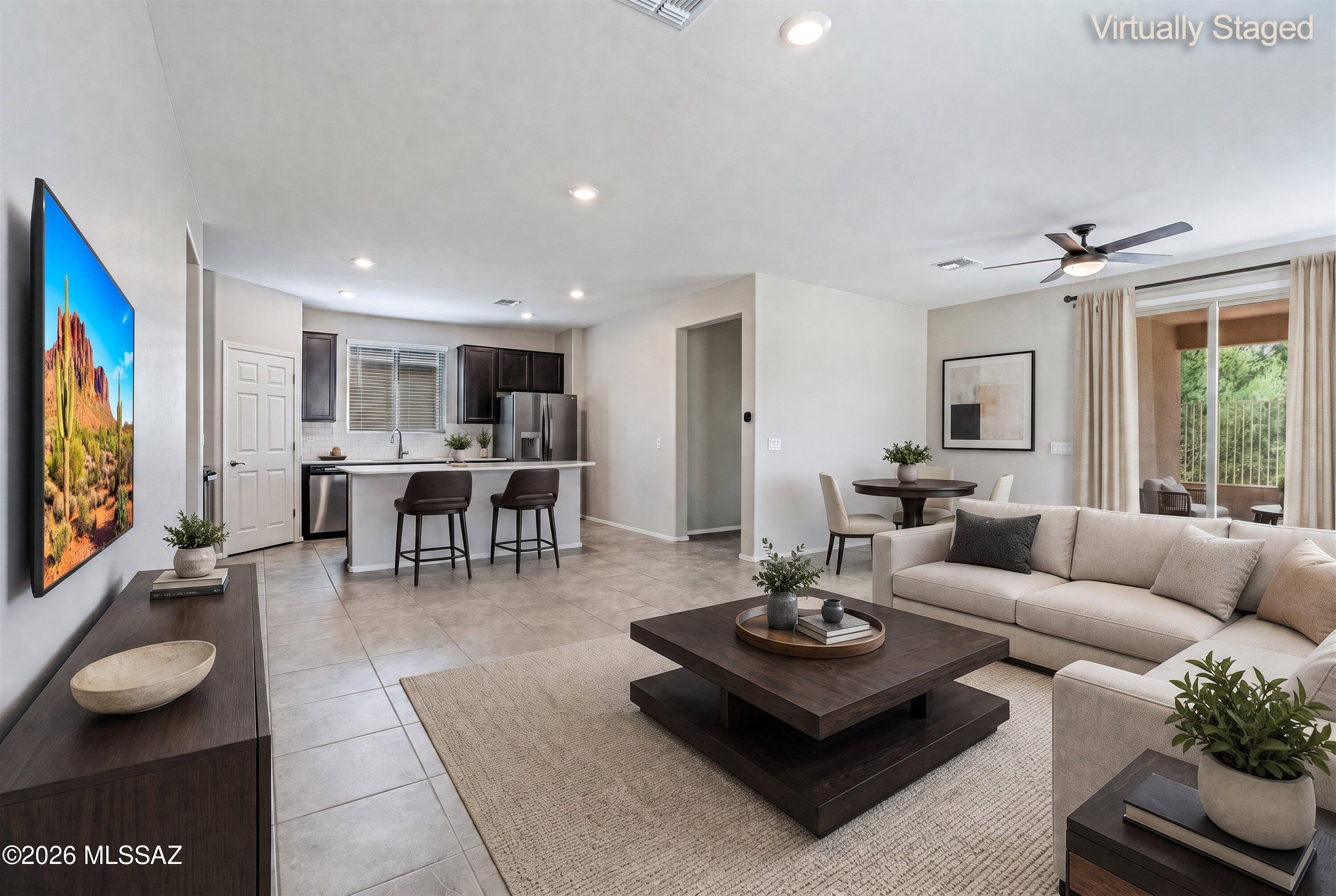 VA ASSUMABLE LOAN AT 2.625% FOR QUALIFIED BUYERS! Why buy new when you can have better than new? This meticulously maintained 2022-built home is packed with upgrades and ready for its next owner. The bright, open layout features beautiful Silestone countertops, 42-inch kitchen cabinets, and ceiling fans throughout. Enjoy a private backyard with no rear neighbors, extra pavers, and French drains. Updates include a new sprinkler system (2024), water softener, and washer (2025). HVAC has been professionally serviced, and quarterly pest control provides added peace of mind. Just 1/4 mile from the community pool, park, and splash pad. Low-rate VA financing, thoughtful upgrades, and an unbeatable location make this one a must-see!