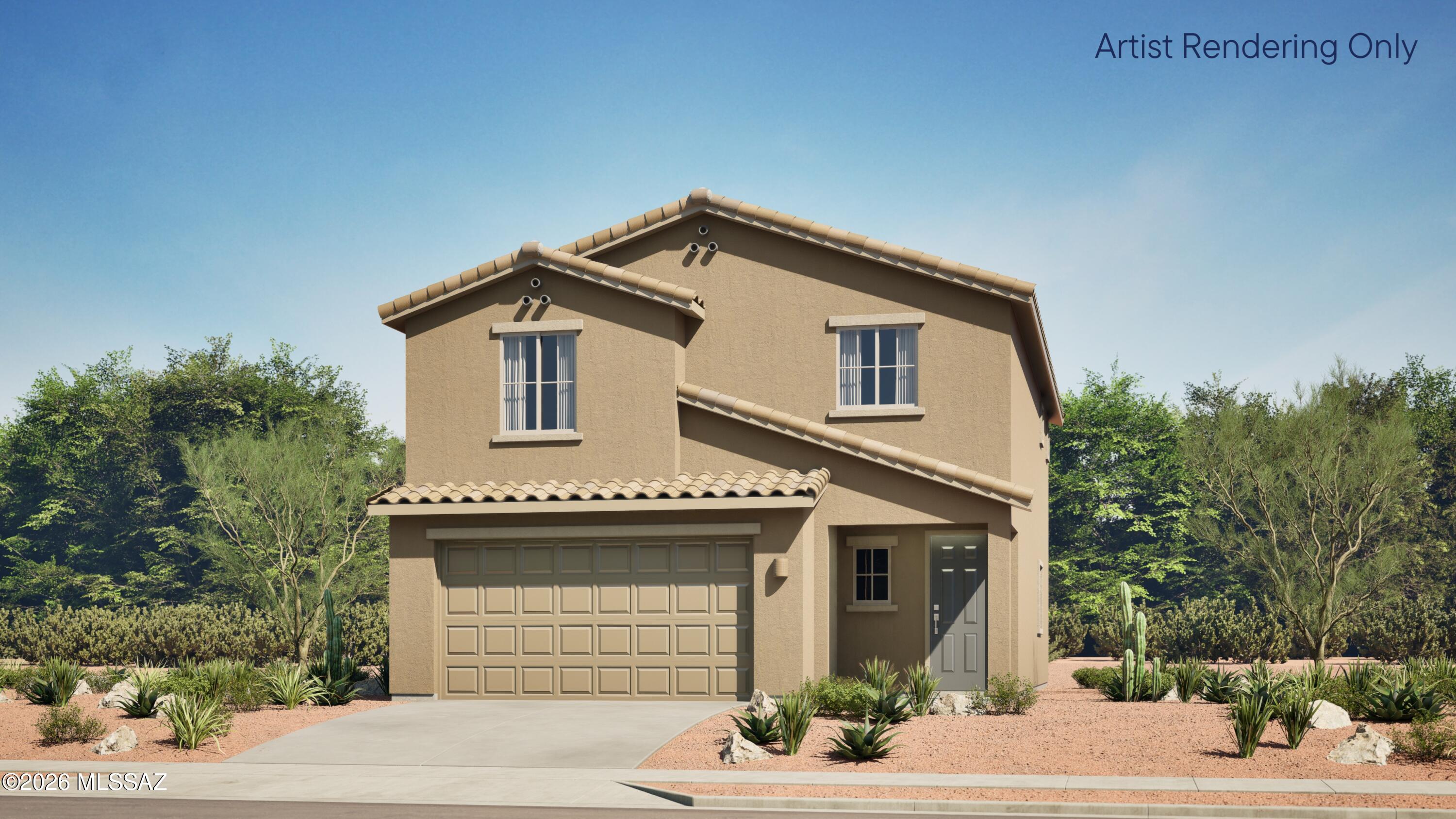 This new two-story home is host to a spacious and flexible open-concept layout on the first floor that blends the kitchen, dining area and family room for seamless transitions and everyday multitasking. On the second level, a versatile loft provides a convenient shared living area easily accessible from four bedrooms and a lavish owner's suite with a full bathroom and walk-in closet. This home includes GE® stainless steal appliances, Rinnai Tankless Water Heater, prep for reverse osmosis, Quartz Countertops, 2'' faux wood blinds, LED lighting and so much more! As an added bonus, this home includes a washer and dryer - move-in ready and waiting for you!