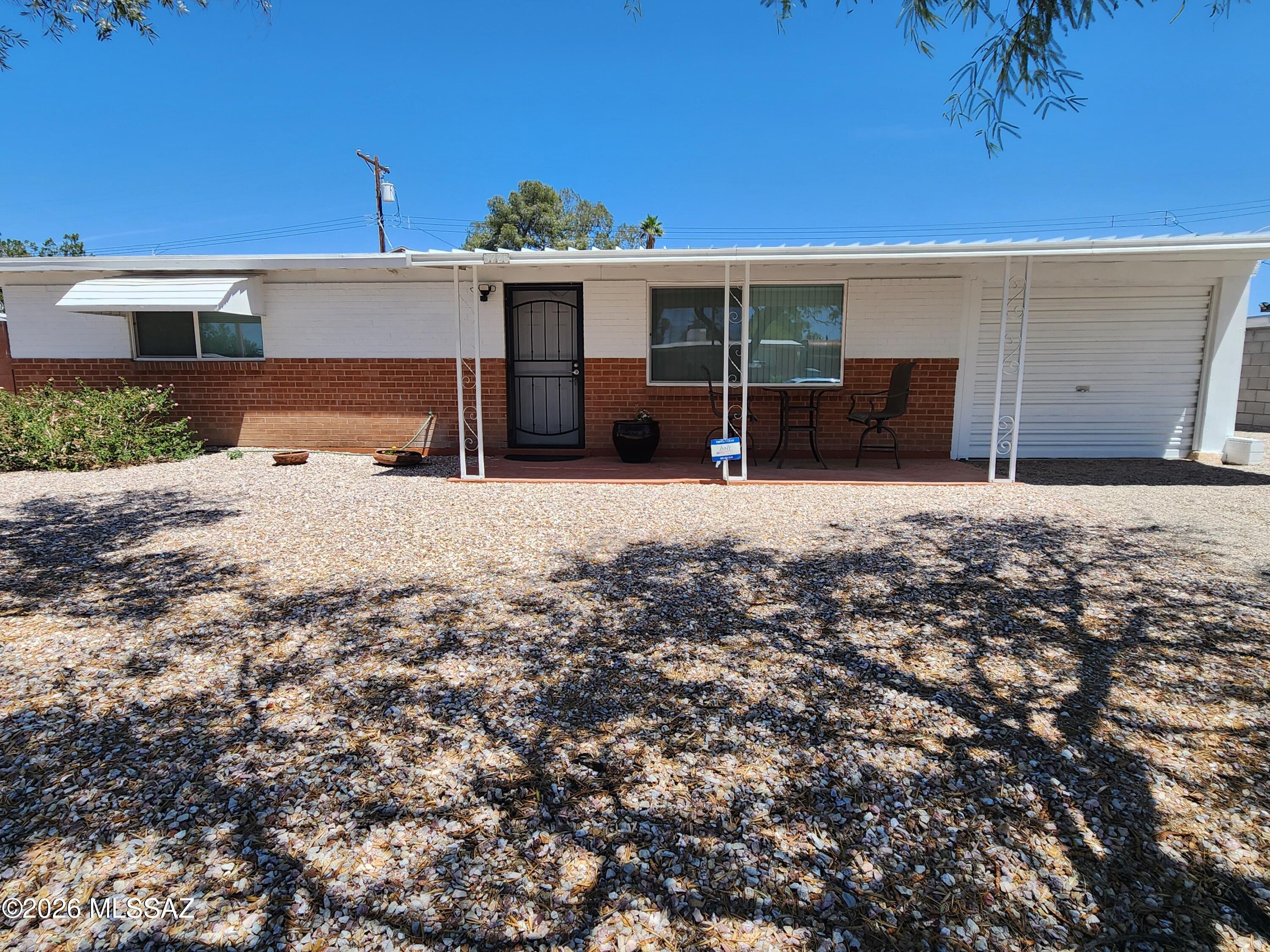House with Guest house/Casita great for  assisted living condition, Student  with additional rental complete with a detached 2 car garage or studio on a large private lot with concrete block 6 foot walls surrounding rear and side yard.
LED lights throughout both home and casita,
California walk in closet in main home, tiled floors and security lights in front and rear of property.
Views of the Catalina Mountains from the rear porch.
5 minutes from base, 10 minutes from U of A