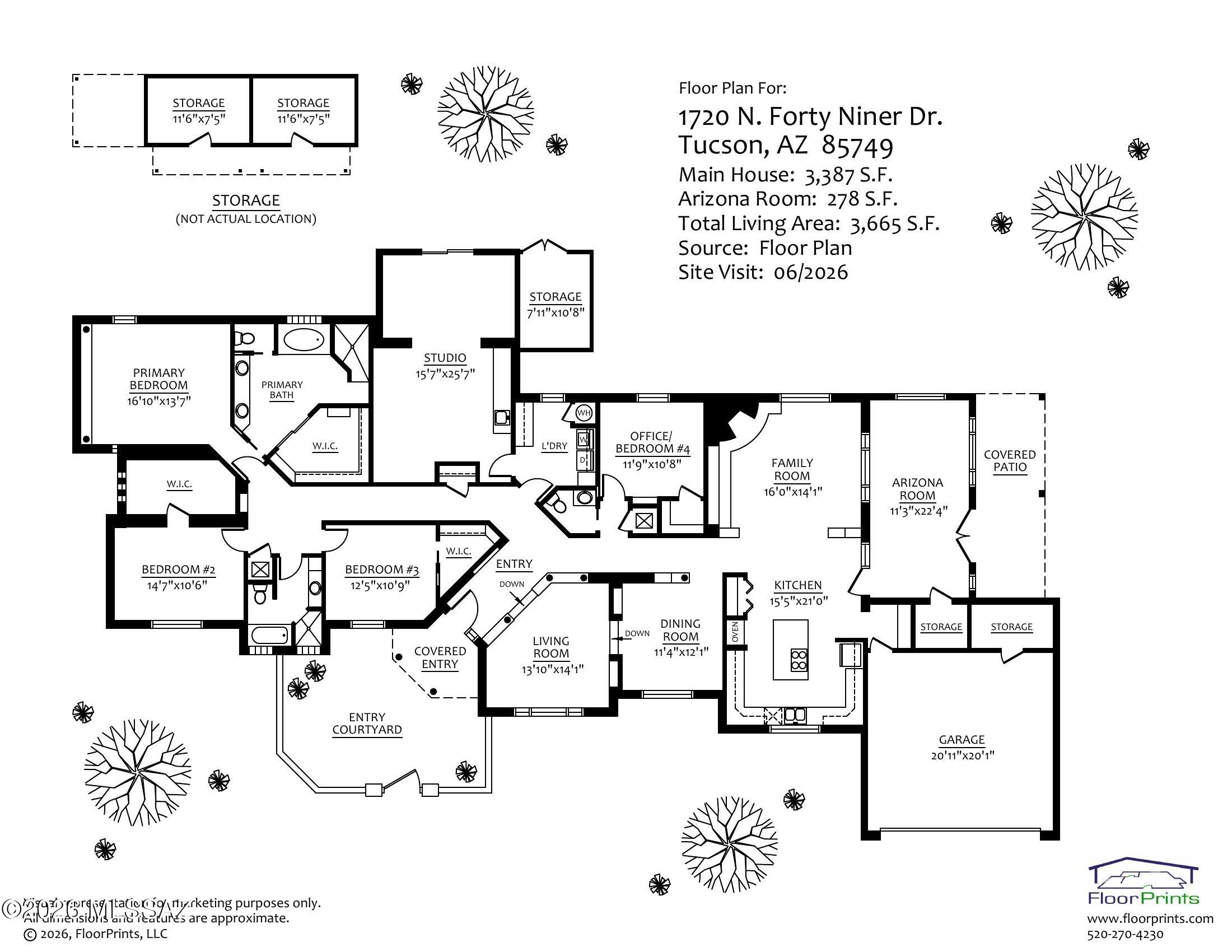 True southwest home with unmatched artistic flair! Corner lot home sits on the 8th tee box of 49ers golf course & is surrounded by mature shade trees. Original owner & current seller is a local well known pottery artistic, so this home is rich with color & unique custom touches! This energy efficient home is built using Ener-G  Block ICF insulated concrete forms offering R50 walls & R38 ceilings. From the circular driveway you are welcomed through a large front courtyard to the entry door. Inside find plenty of rooms for entertaining & hobbies with a full art studio, 4 bedrooms, a versatile heater and cooled Arizona room, generous kitchen & the coziest family room with a gas kiva fireplace. Back yard faces the golf course, has an extended covered patio & 3 large sheds. HOA is voluntary.