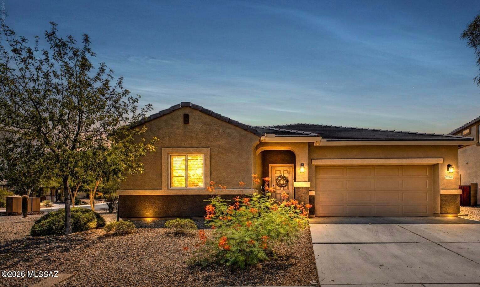 IMMACULATE! MOVE IN READY! This gorgeous Saguaro Bloom corner lot has it all! 3 Bedrooms+Den, 3 full baths, (One secondary bedrm also has its own bath too!) Beautiful, open layout, tile in all the right places, 3 car tandem garage with room for a workshop/ tons of storage. This home has a water softener, tankless water heater, granite counters, kitchen island/bar, updated finishes, a beautiful backyard and tons of entertainment space inside and out! Community pool, tons of parks, walking paths, fitness center and more! This one will not disappoint! Come take a look today! Note: Listing agent and sellers are related.