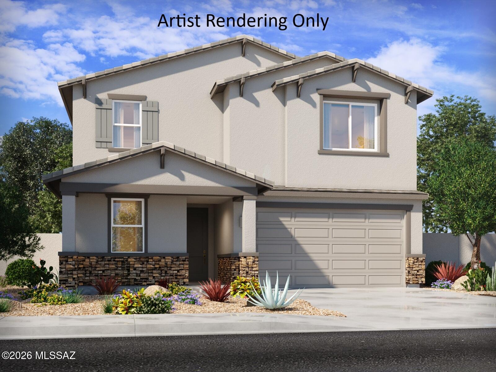 Brand new, energy-efficient home available by Nov 2026! Spacious 5-bedroom home with a desirable main-level guest suite and full bath, plus a versatile upstairs loft for added living space. Designed for comfort, flexibility, and easy everyday living. Sunset Crest is now selling in Ajo and Kinney. Experience a serene desert lifestyle in a community designed for comfort and connection, complete with a neighborhood playground, picnic tables, and shaded ramadas.  Each of our homes is built with innovative, energy-efficient features designed to help you enjoy more savings, better health, real comfort and peace of mind.