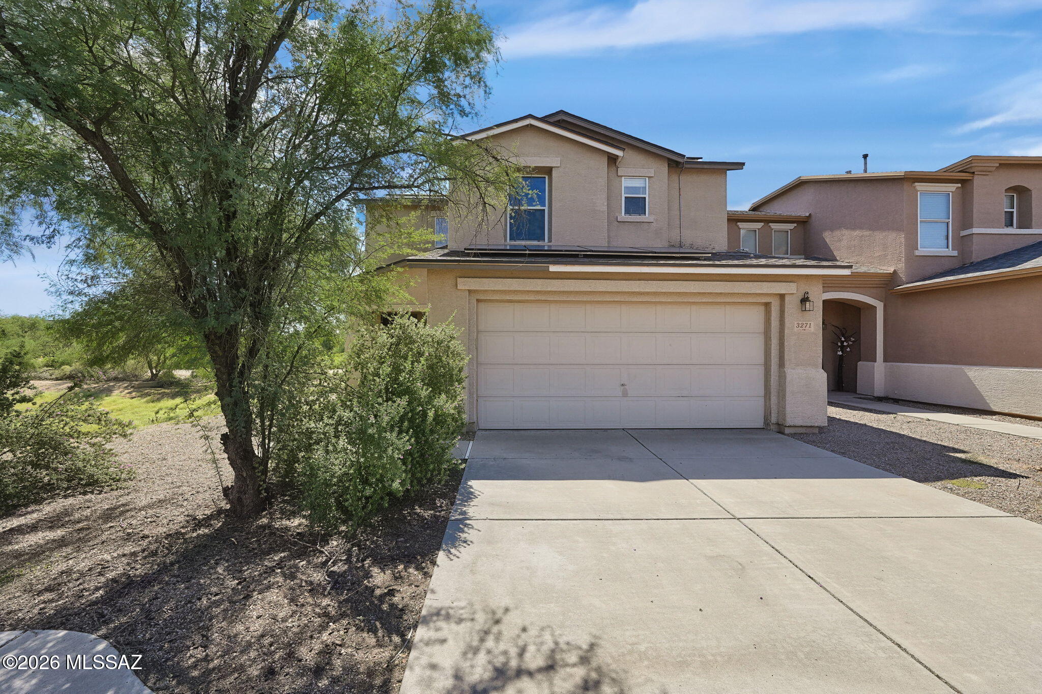 Opportunity awaits with this 3-bedroom, 2-bath, two-story home offering 1,443 sq ft and a 2-car garage! Situated on a corner lot with only one neighbor to the right and no neighbors behind, you'll enjoy added privacy and extra breathing room. Inside, you'll find brand-new carpet and a home that's ready for a little love and your personal touch. Priced to sell, this is a great opportunity to build equity and make it your own. Solar helps keep electric bills low, while the newer Roof and HVAC 2024 offers added peace of mind. Conveniently located near shopping, dining, entertainment, public and charter schools, golf, and more. Bring your ideas and make this one yours!