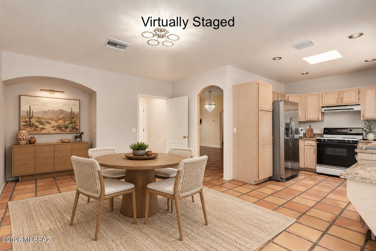 Welcome to this charming, well-maintained townhouse featuring beautiful mountain views! Step inside to a delightful interior with open common areas, gorgeous Mexican tile flooring, soothing paint tones, and elegant light fixtures throughout. The inviting family room offers a comfortable space to relax or entertain. The U-shaped kitchen features plenty of cabinetry, granite countertops, and essential appliances for everyday cooking. The spacious primary bedroom provides a relaxing retreat with two closets and a private bathroom for added comfort. Step outside to a cozy backyard featuring green grass and a covered patio, perfect for enjoying your morning coffee or hosting evening gatherings. Don't forget the convenience of the 1-car garage! Residents also have access to a community pool and spa. This move-in-ready townhouse is ready to welcome you home!