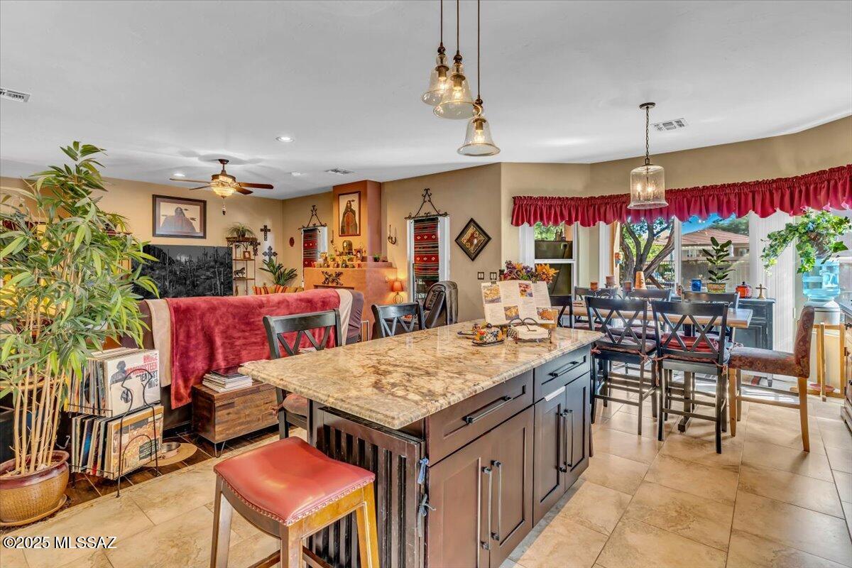 Live the good life in this upgraded 
6BD + Den + Loft home in the heart of Rancho Del Lago Golf Community! With 2886 sq ft of flexible living space, this 2-story gem features a gourmet kitchen with 42'' upper cabinets, granite counters (2023), and custom pantry shelving. The upstairs loft serves as a second living area, and all upstairs floor decking has been upgraded for comfort and durability. The spacious primary suite offers a private balcony with views. Outside, enjoy a true entertainer's backyard with a sparkling pool, mature trees, and a full outdoor kitchen with built-in BBQ, prep space, and bar seating. Two dog runs, a 3rd garage and extended driveway offer extra room for toys. New roof with 15-year warranty!