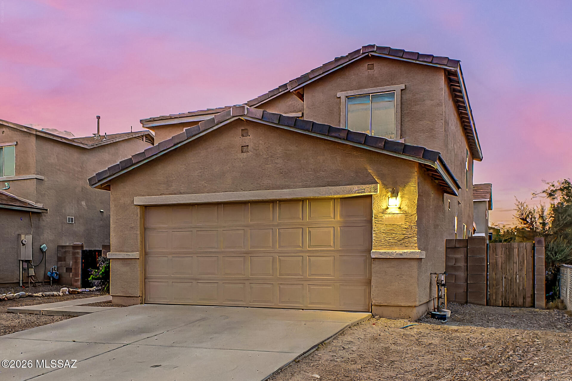 MOUNTAIN VIEWS on a corner lot! This beautiful home offers 4 bedrooms, 3 bathrooms, and a 2-car garage with fantastic curb appeal and a low-maintenance front yard. Step inside to an inviting living room perfect for greeting guests, while the spacious great room is filled with natural light, creating the ideal setting for both entertaining and everyday living.

The thoughtfully designed kitchen features track lighting, built-in appliances, a pantry, abundant cabinetry, and a two-tier breakfast bar perfect for casual dining or gathering with family and friends. A convenient powder room completes the main floor.

Upstairs, the versatile loft provides endless possibilities as a home office, media room, play area, or additional lounge space. The generously sized primary suite includes a walk-in closet and a private ensuite bathroom with dual vanities, and a shower/tub combination. The remaining bedrooms are ample sized and share the hallway bathroom. 

The laundry room is located upstairs for added convenience. 

Enjoy a spacious backyard complete with a covered patio and storage shed -- perfect for relaxing, entertaining, or creating your dream outdoor space. This exceptional home combines comfort & functionality in one place to call home. Make this home your today!