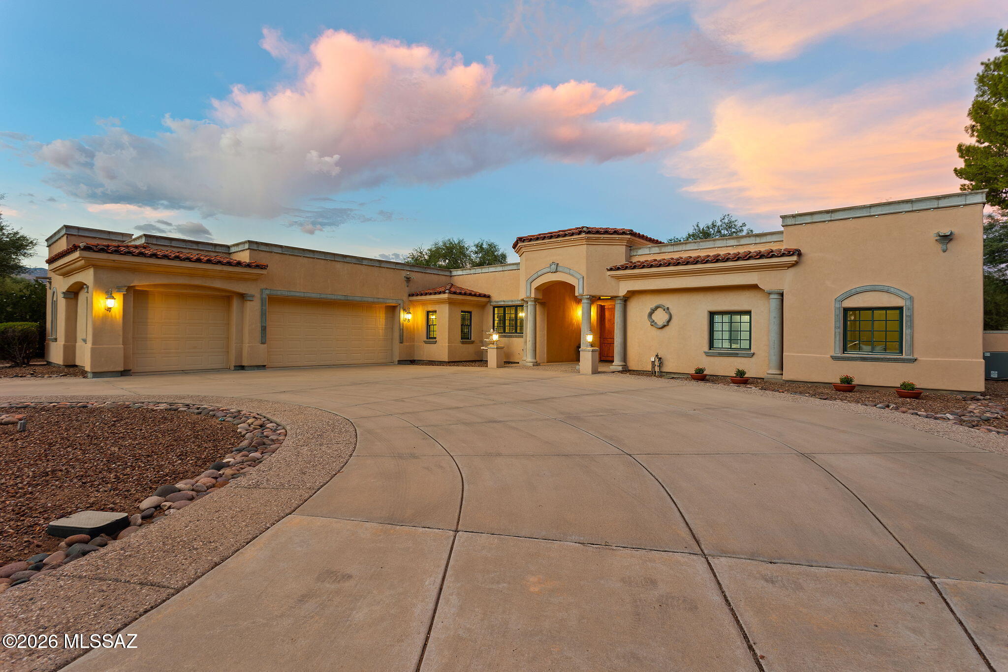 Prime 49ers location on the 9th fairway! This 4BD/3.5BA, 3-car garage home features a split floor plan with two primaries, vaulted ceilings, grand foyer, cozy living room w/ fireplace, expansive great room, abundant natural light & stunning columns. Dream kitchen for the avid entertainer w/ large island, double ovens, warming drawer, pebble ice maker, prep sink, gas cooktop, custom hood & fridge. Primary wing offers a fireplace, oversized walk-in closet & spa-like bath w/ dual vanities, soaking tub, towel warmer & tiled walk-in shower. Backyard oasis w/ pool, infrared sauna, basketball court & mature mesquite grove w/ incredible fairway views. Enjoy the 49ers lifestyle & optional membership at Forty Niner Country Club. Outside the flood zone! A must-see! Voluntary HOA is $65/year.