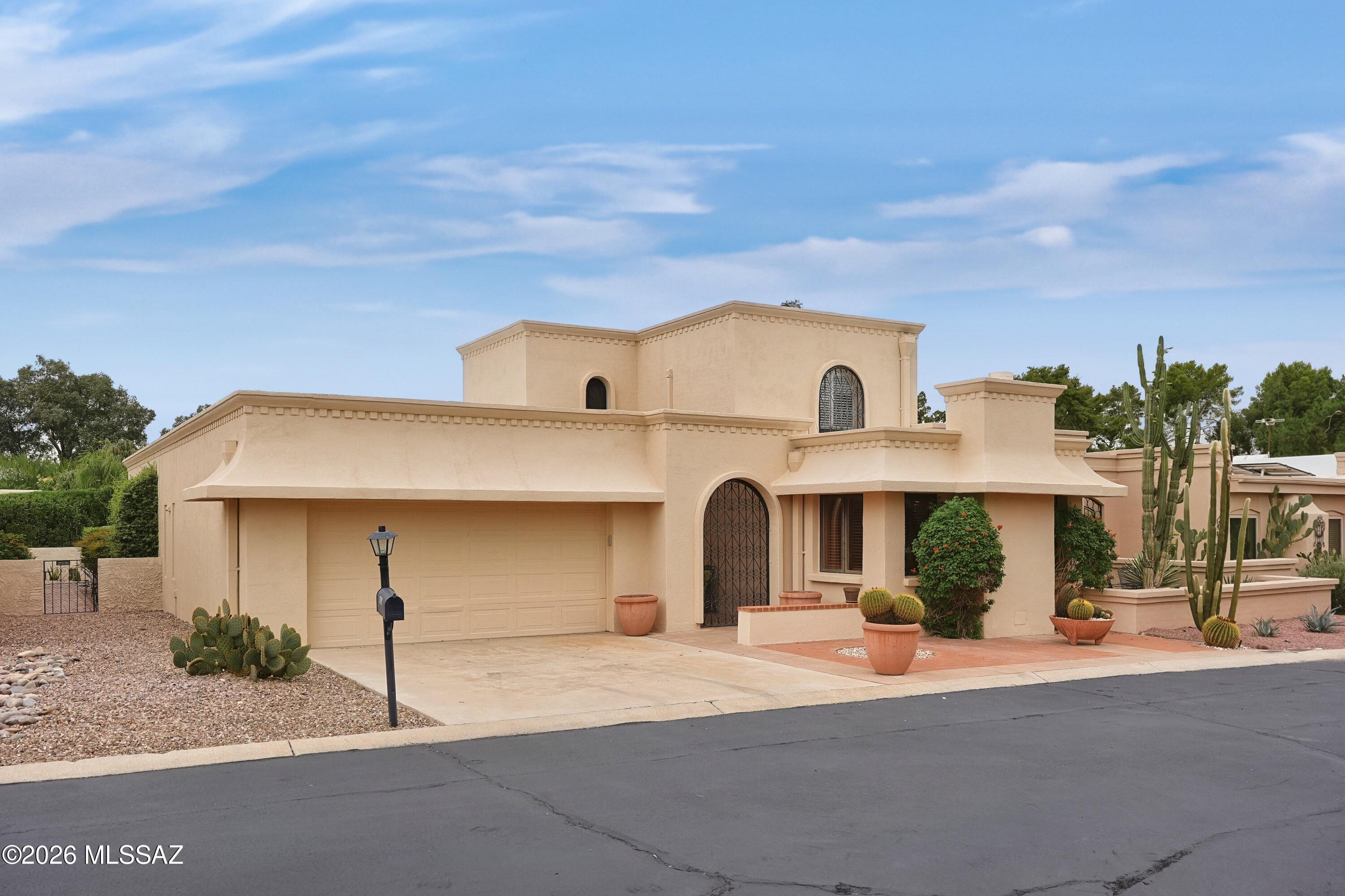 Discover this stunning exceptionally private townhouse nestled on a quiet cul-de-sac adjacent to Tucson National Golf Course. Located within a gated community, this inviting home offers comfort, style, and a peaceful setting. Fresh exterior paint and new carpeting create a clean, move-in-ready feel. The home features stainless steel appliances, granite countertops, and classic wooden shutters throughout. The thoughtfully designed floor plan includes a first-floor primary suite and 2 additional guest rooms, along with 3 full bathrooms. Step outside to a spacious patio and a lush, private backyard--perfect for relaxing, entertaining, or enjoying Arizona's beautiful weather.
Residents also enjoy access to community swimming pools, adding to the appeal of this desirable neighborhood.