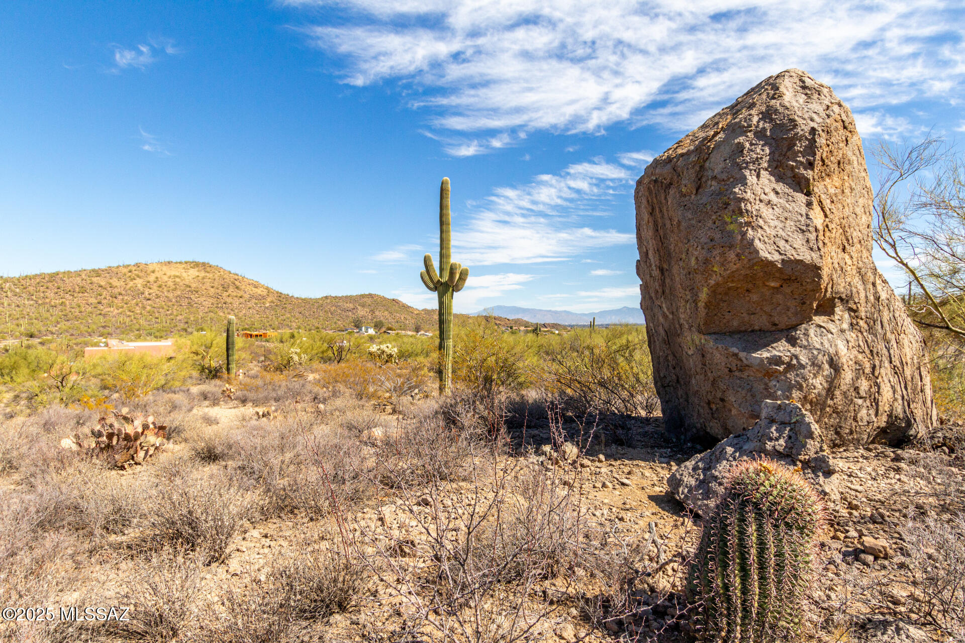 Don't miss this rare opportunity to own a slice of Tucson paradise. Perfectly positioned on 3.4 acres amid lush natural desert vegetation, this exceptional homesite offers breathtaking sunset vistas, panoramic city views, and majestic mountain backdrops.
With paved road access and an outstanding setting for development, the property provides an ideal canvas to create the custom home of your dreams. Adding to its appeal, the seller has completed design plans for a 2,648 sq. ft. custom residence thoughtfully designed to take full advantage of the stunning views. Working drawings and builder services are available, but not required. A truly special property with incredible potential--ready for you to bring your vision to life.