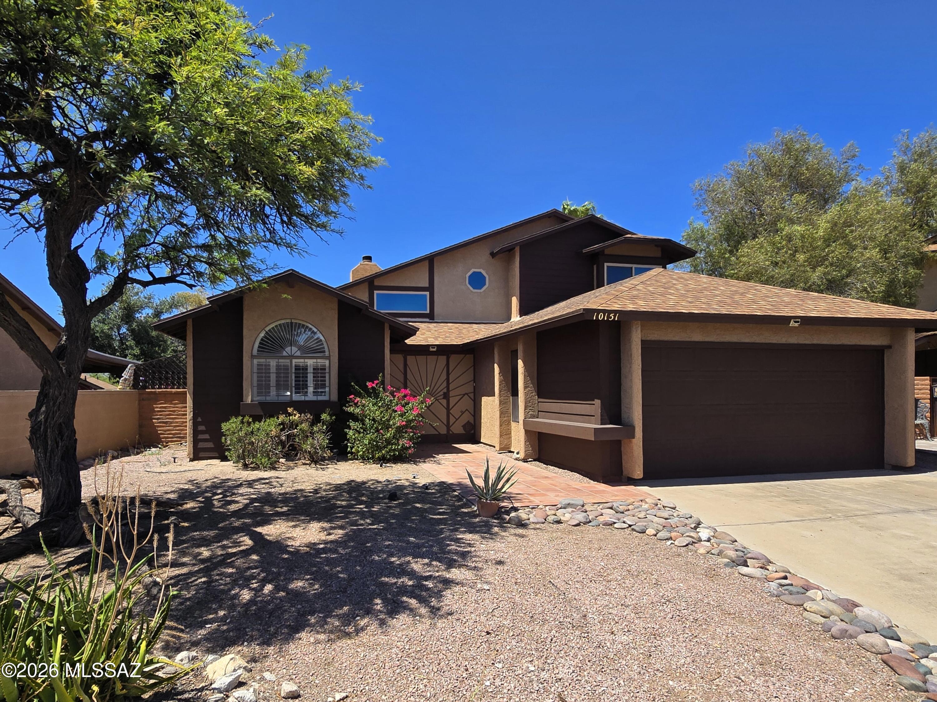 This charming 3-bedroom, 2-bath home is tucked away on a cul-de-sac lot, and there is no HOA! Inside, the kitchen features stainless steel appliances and updated finishes. The living room draws you in with a cozy wood-burning fireplace and a built-in wet bar, perfect for entertaining or unwinding after a long day.
One secondary bedroom features a built-in Murphy bed, desk, and bookcase, ideal for use as a guest room, home office, or both. The entire second floor is devoted to a private primary suite that includes a personal loft area overlooking the living space below, and the sparkling spool outside with a mountain view backdrop complemented by the double-door entry, double-sink vanity, and spacious walk-in closet.
Enjoy the outdoors with a low-care backyard designed for year-round livi and comfort. Redbrick walkways lead to a built-in grill and the standout feature: a versatile spool that transforms with the seasons. A refreshing plunge pool to beat the summer heat, and a heated, bubbling spa for cool evenings. Weekly pool service is included, so you can simply relax and enjoy.
Pets considered on approval with an additional deposit.