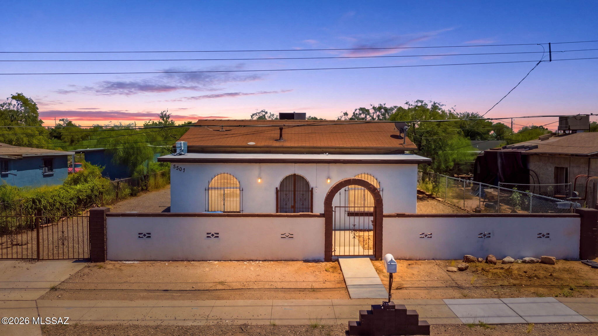 Great opportunity in South Tucson! This property features a 3-bedroom, 2-bath main home plus a detached casita in the back with 2 bedrooms and 1 bathroom. Perfect for extra living space, guests, a home office, or investment potential. SB-1 zoning adds flexibility for future possibilities. Don't miss this versatile property with lots of potential!