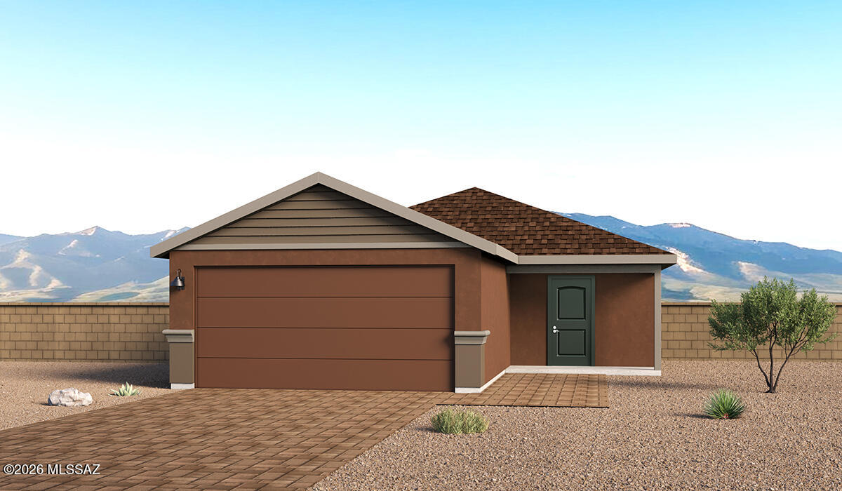 Welcome to The Ember at Red Rock Village by D.R. Horton in Red Rock, AZ! This 1,621 sq. ft. home features an open-concept layout with a spacious great room, modern kitchen, and private primary suite with walk-in closet and ensuite bath. Three additional bedrooms offer flexibility, and the utility room adds everyday convenience. Enjoy scenic mountain views from the backyard and smart home features throughout. Red Rock Village offers a pool, water slide, parks, sports courts, and nearby Red Rock Elementary (K-8)--a vibrant, friendly community!