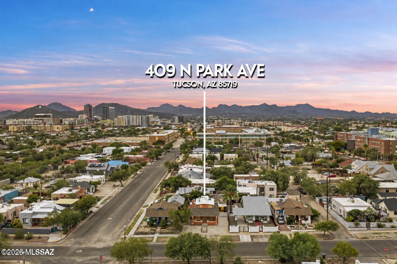 Exceptional investment opportunity in Tucson's historic Pie Allen neighborhood, ideally located within walking distance of the University of Arizona. This distinctive triplex offers approximately 2,189 total sq ft and three income-producing residences. The main residence features 3 bedrooms, 1 bath, a fireplace, updated flooring, stainless steel appliances and an inviting front porch. The two additional residences each offer 2 bedrooms and 1 bath, for a total of 7 bedrooms and 3 baths. Off-street parking, outdoor space and proximity to dining, recreation and downtown Tucson make this a compelling investment opportunity. Just moments from the U of A Rec Center and stadium, with two bedrooms offering private entrances!