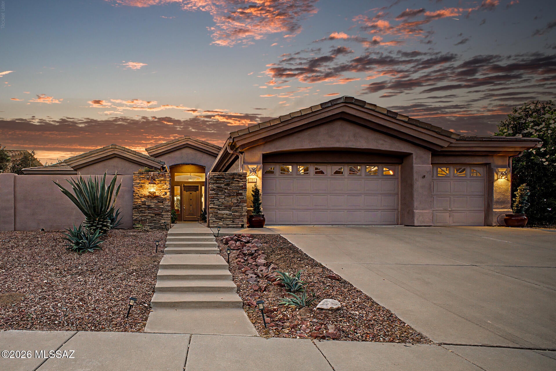 Welcome to your dream home in the gated community of the Lakes at Castle Rock! This beautiful single-story residence offers timeless appeal, sophisticated touches, and exceptional living. Featuring 2,630 sq ft, 4 bedrooms, 3 bathrooms, a sparkling pool & spa, and a 3-car garage. Impressive curb appeal welcomes you with low-maintenance landscaping, a covered front porch, and a charming courtyard featuring flagstone flooring and a wood-burning beehive fireplace, perfect for morning coffee or relaxing beneath the Arizona skies.
Enjoy a lifestyle with outstanding community amenities, including a community center, scenic lakes, a pool & spa, tennis, racquetball, and pickleball courts, and dedicated exercise facilities, offering endless opportunities for recreation and relaxation. Step inside to an inviting interior featuring a separate living room, beautiful ceramic tile and laminate flooring throughout, abundant natural light, and warm & cool interior colors. The family room boasts a gas fireplace, while the well-appointed kitchen offers ample cabinetry, solid surface countertops, stainless steel appliances, and a center island with a breakfast bar, ideal for everyday dining and gatherings.

The spacious primary suite features private outdoor access, laminate flooring, a generous walk-in closet with mirrored doors, and an ensuite bathroom with dual vanities, a soaking tub, and a separate glass-enclosed shower. The remaining bedrooms are generously sized with laminate flooring and share a hallway bathroom. Conveniently located off the garage, the laundry area includes additional storage and a utility sink.

Escape to your private backyard oasis! Designed for relaxation and entertainment, this inviting retreat features a covered patio, low-maintenance artificial turf, ample seating areas, and a greenhouse ideal for gardening and extra storage. A gorgeous pool and spa complete this outdoor sanctuary, perfect for enjoying Arizona's beautiful outdoor lifestyle.

Don't miss the opportunity to make this exceptional home yours!
