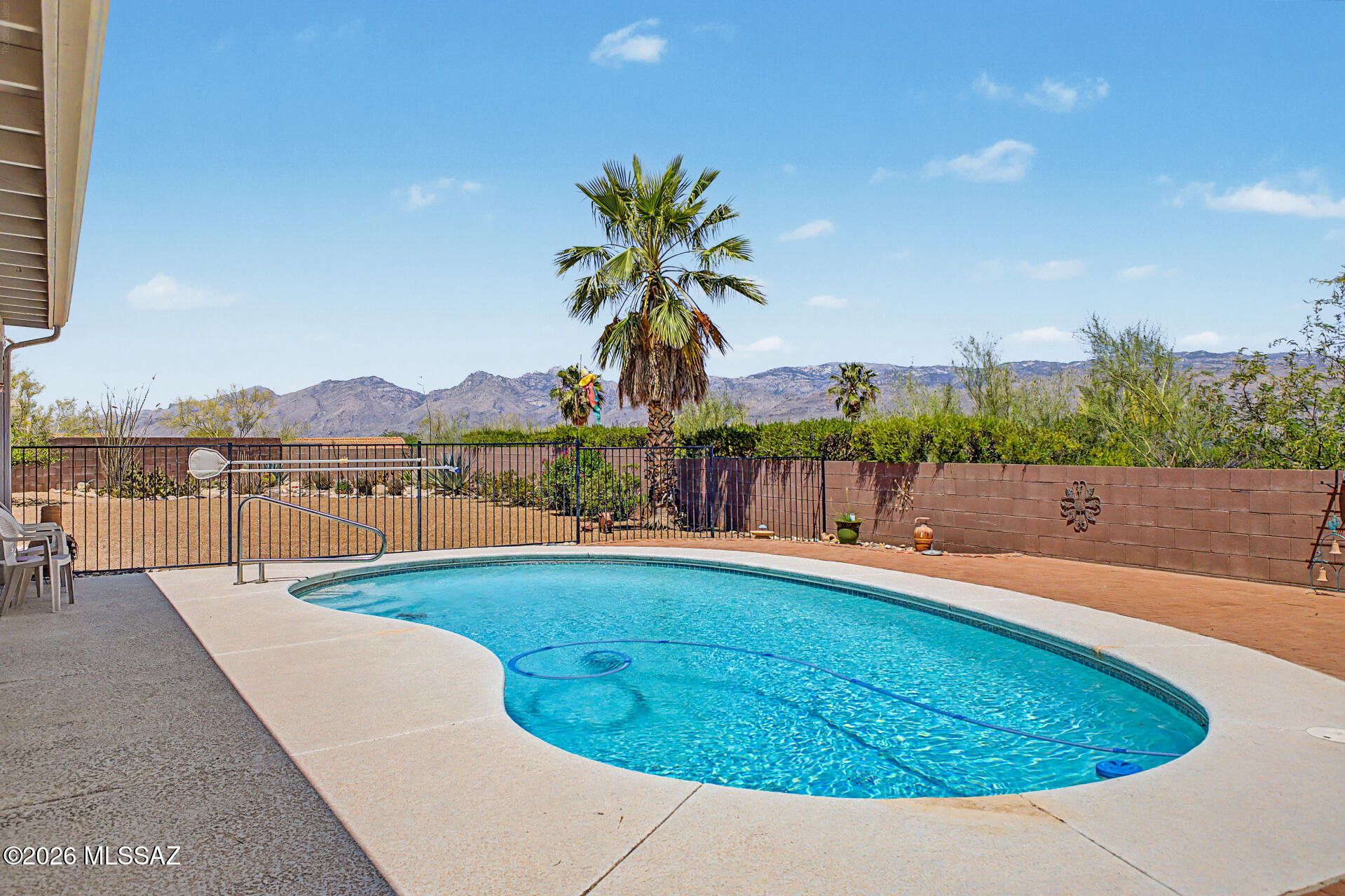 Fantastic opportunity to own this delightful 3-bed, 2-bath home situated on a peaceful cul-de-sac! Upon entering, you will find a blend of tile & carpet flooring, neutral tone, abundant natural light, and vaulted ceilings that add to the airy feel. Large living room enhanced by a beehive fireplace creates the perfect setting to relax on cool evenings. Impeccable kitchen offers built-in appliances, ample cabinets, and a dining area with a lovely bay window. Serene primary bedroom includes a private bathroom and a walk-in closet, providing comfort and convenience. Venture to the spacious backyard, where you'll enjoy a covered patio, beautiful unobstructed mountain views, and a sparkling pool, ideal for unwinding or entertaining. Don't let this amazing gem slip by!