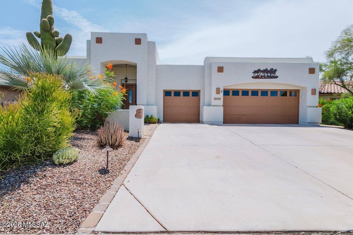 $124,000 in upgrades and updates! Step into this beautifully upgraded 2,559 sq ft home in the premier gated active community of Quail Creek, where every day feels like a getaway. Thoughtfully designed, it offers 3 spacious bedrooms, 2.5 baths and flexible spaces ideal for both everyday living and entertaining. The heart of the home is the kitchen, featuring granite countertops, SS appliances, generous cabinetry and an oversized island that flows seamlessly into the great room and dining area. Split bedroom plan offers privacy for guests. The primary suite provides a relaxing retreat with dual vanities, walk in shower and tub. Outside enjoy the low maintenance landscaping and a covered patio ext with built-in BBQ and pergola extended covered patio. New roof in 2025. You deserve this home.