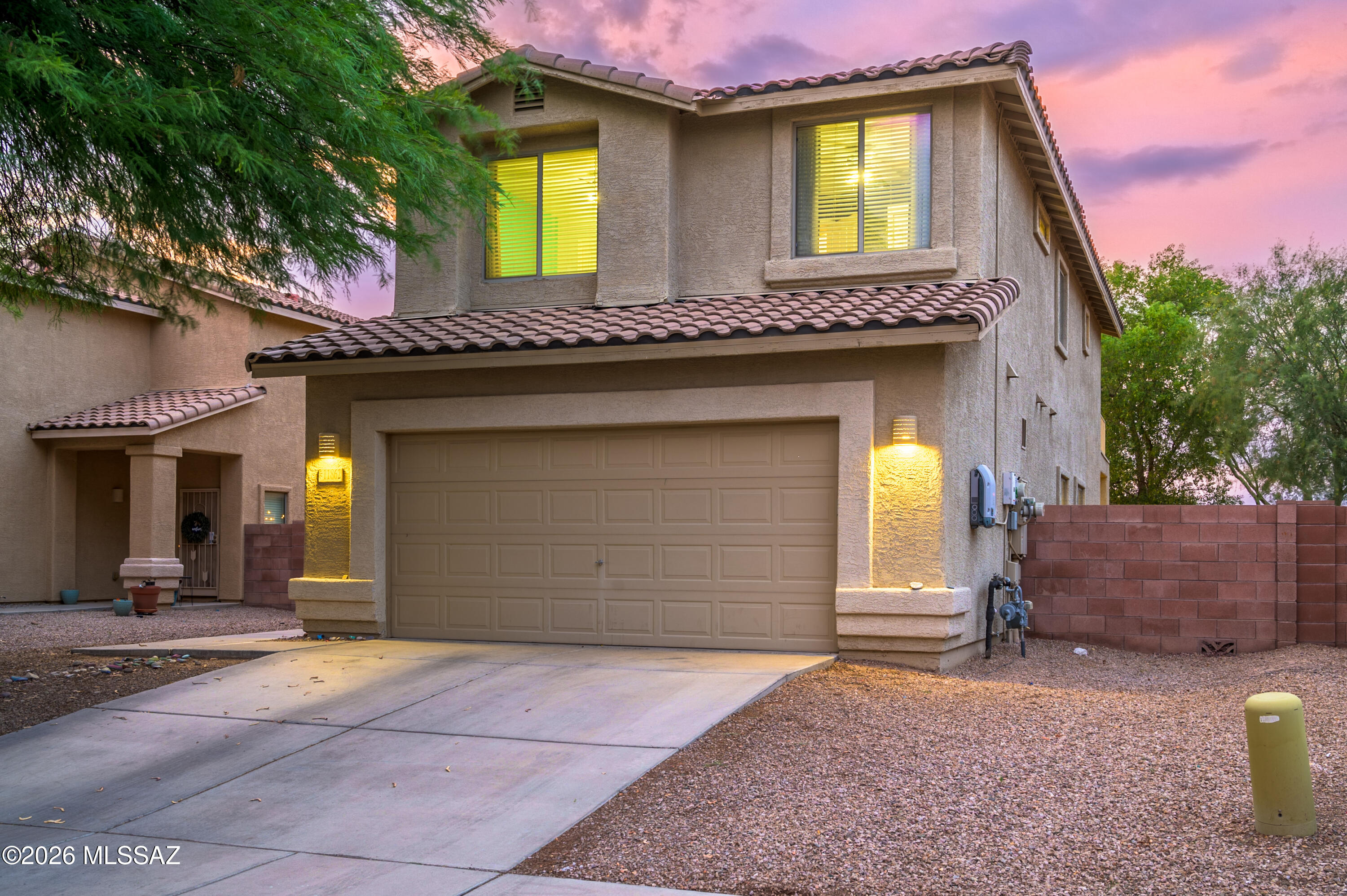 Welcome to 11862 W Fontenell, a spacious 4-bedroom, 2.5-bathroom two-story home in Rancho Marana offering flexible living spaces, a finished backyard, and a location close to everything Marana has to offer. The main level features a separate living area plus an inviting great room that flows into the dining space and kitchen, creating plenty of room for both everyday living and entertaining. Stylish and durable luxury vinyl plank flooring adds to the home's comfortable, updated feel. Upstairs, all four bedrooms are conveniently located together, including the primary suite and a second full bathroom. The additional bedrooms offer flexibility for guests, a home office, or hobby space. Step outside to a finished backyard with mature landscaping and a storage shed, providing a welcoming setting to relax, play, or entertain. The home also benefits from TEP's residential solar program, allowing the buyer to enjoy solar energy without a traditional solar loan. TEP owns, maintains, and repairs the system, and the current leveled electric bill is approximately $130 per month, subject to usage and program terms. Located near neighborhood trails, The Loop bike path, Marana Aquatic Center, Fry's, shopping, dining, and convenient I-10 access, this home puts recreation and everyday conveniences within easy reach. With four bedrooms, multiple living spaces, a finished backyard, solar benefits, and a fantastic Rancho Marana location, this home is ready to welcome its next owner. Schedule your private showing today and discover everything 11862 W Fontenell has to offer!
