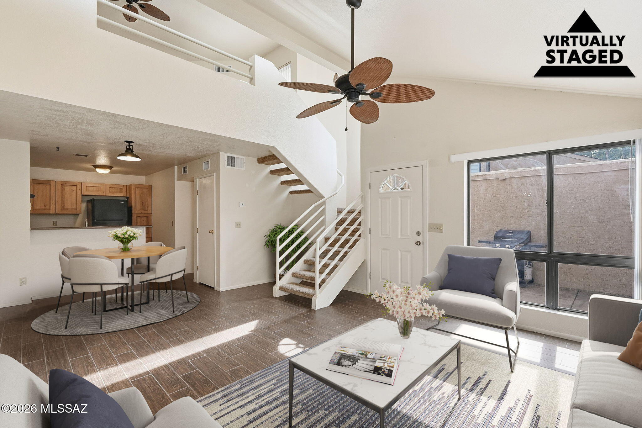 ***Seller will pay $5000 towards buyer's closing costs! Great for students, seasonal living, vacation rental. Close to Udall Park, Mount Lemon, Sabino Canyon & more. Enjoy the quiet that comes w/ being located at the back of community. Responsive HOA provides excellent value, covering water, trash, termites, pool, exterior paint, & roof. 2BR/2BA contemporary condo offers privacy w/ covered parking just steps from gated courtyard entry. Well-maintained w/ neutral finishes, consistent flooring,  high ceilings & new picture window allowing for natural light. Updated kitchen includes ample cabinetry & opens to the living area. Spacious primary bedroom w/ walk in closet. Second bedroom opens to patio & has great closet space. Private patio is perfect for relaxing.