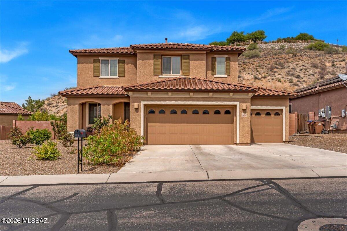 Backed by natural green space with scenic mountain views--be ready to be wowed--this beautifully built Richmond American home offers 4 bedrooms, 3 full baths, and 2,751 sq ft of thoughtfully designed living. The open-concept layout features a spacious great room flowing into a chef's kitchen with granite countertops, cabinetry, gas stove, stainless steel appliances, sink in the island, and a huge walk-in pantry. A downstairs study and den provides ideal work-from-home flexibility, while an upstairs loft adds additional living and entertaining space. Generous bedrooms, double vanities, and a functional layout throughout. Enjoy a custom pool, large side yard, and extended-length 3-car garage. Kitchen and appliances are lightly used and show like new. Potential assumable FHA loan at 2.375%.