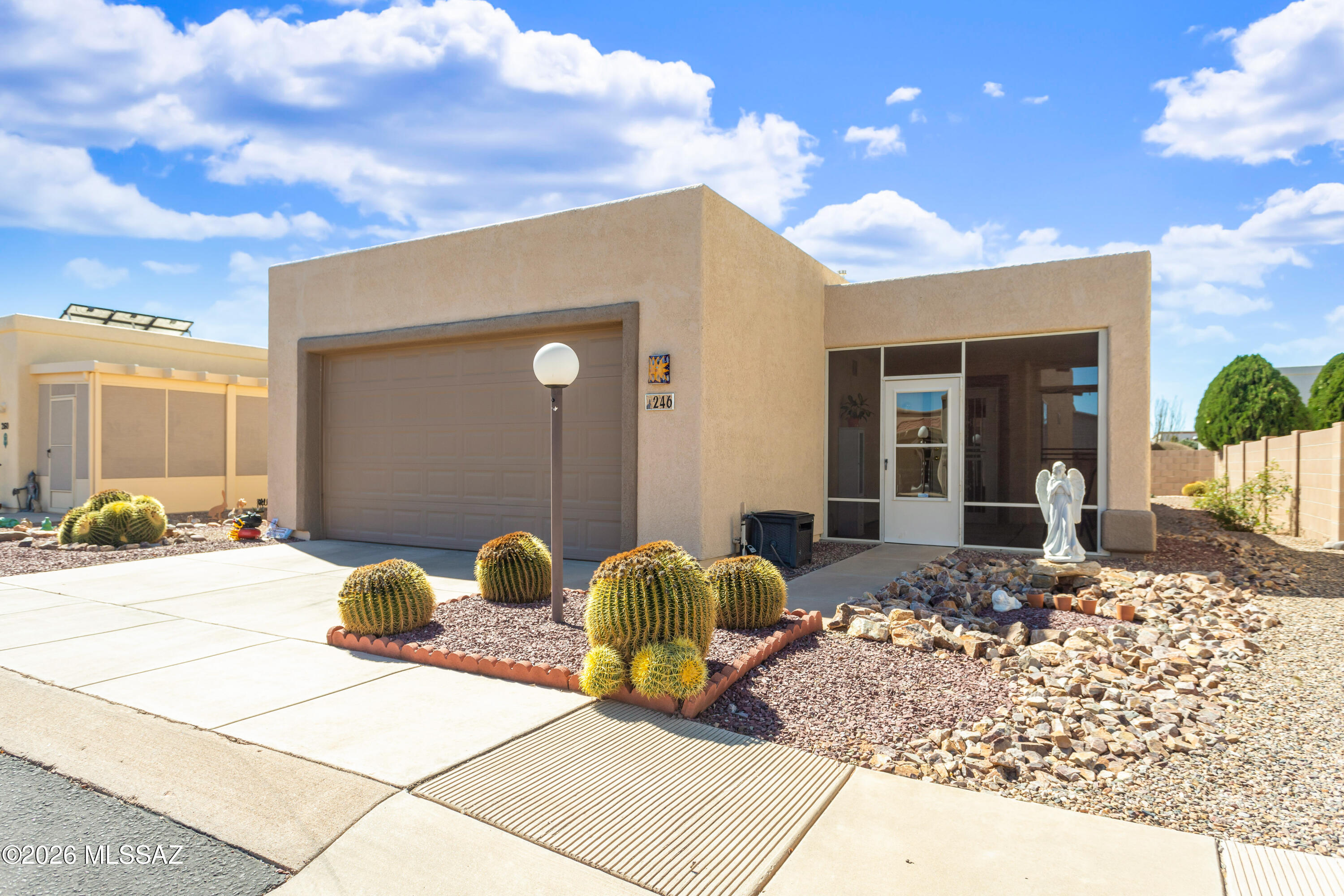 Located in the desirable Vista View community in Sierra Vista, this thoughtfully updated 2-bedroom, 2-bathroom home offers comfort, efficiency, and low-maintenance living with a long list of valuable upgrades already completed. Designed for both convenience and everyday enjoyment, the home combines modern improvements with a functional layout in a welcoming community setting.

Inside, the bright and inviting living spaces flow comfortably for both relaxing and entertaining. The kitchen features brand new appliances, providing a fresh, modern feel and ready-to-enjoy functionality from day one. Recent major improvements include a new HVAC system and a refinished roof, offering peace of mind and added long-term value.

Energy efficiency is another standout feature, with owned solar helpin helping reduce utility costs while adding sustainability and convenience. The garage is also equipped with an EV charging station, making the home well-suited for modern living and electric vehicle ownership.

Whether you're looking for a full-time residence, seasonal getaway, or low-maintenance lifestyle in Sierra Vista, this home delivers an excellent combination of upgrades, comfort, and practicality in the sought-after Vista View community. Schedule your private tour today!