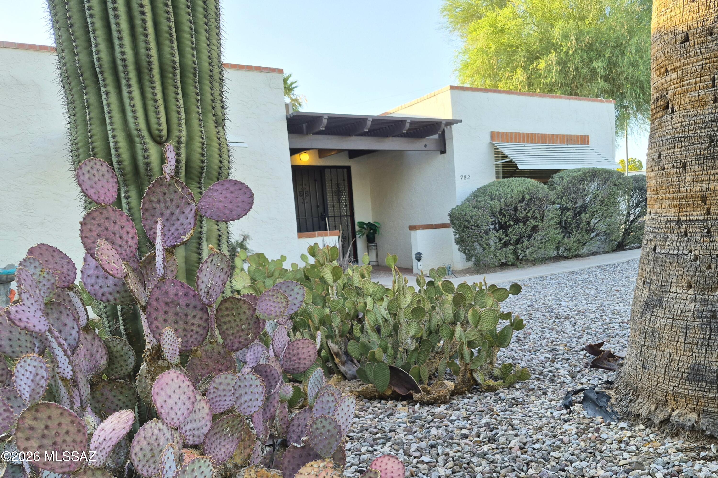 Imagine starting your day in the comfort of your front porch surrounded by the songs of birds and Tucson's natural beauty. This move-in ready Las Solanas 2bd/2bath home offers peaceful living at the end of a cul-de-sac, featuring mountain views, abundant natural light, and a private covered patio perfect for morning coffee or evening unwinding. Enjoy a low-maintenance lifestyle with access to a community pool, and the convenience of nearby shopping, dining, and outdoor recreation just minutes away.