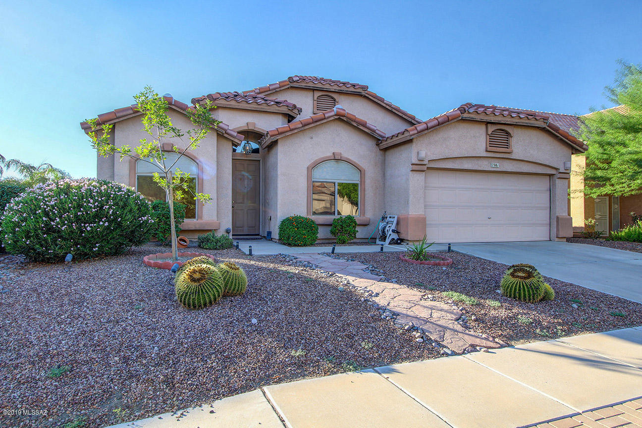 Text for a Walkthrough Video/more info. Continental Ranch 3BR/2BA + Den/Office Home in Marana School District. This open and airy home has a great floorplan with the Master BR Suite split from the additional BRs and Den/Office. Island kitchen overlooking the large Family Room with gas fireplace and sliding door out to backyard complete with outdoor cooking area, playscape, firepit, citrus/fig trees, block wall, and the privacy of the adjoining wash. Home has an attached 2 Car Garage and is located in Continental Ranch and HOA offers use of Community Swimming Pool. 1yr minimum Lease. Costs incl; non-Refundable $50/adult Application Fee, $2150 Security Deposit, $150/pet with approved pet, $400 cleaning. Available immediately..