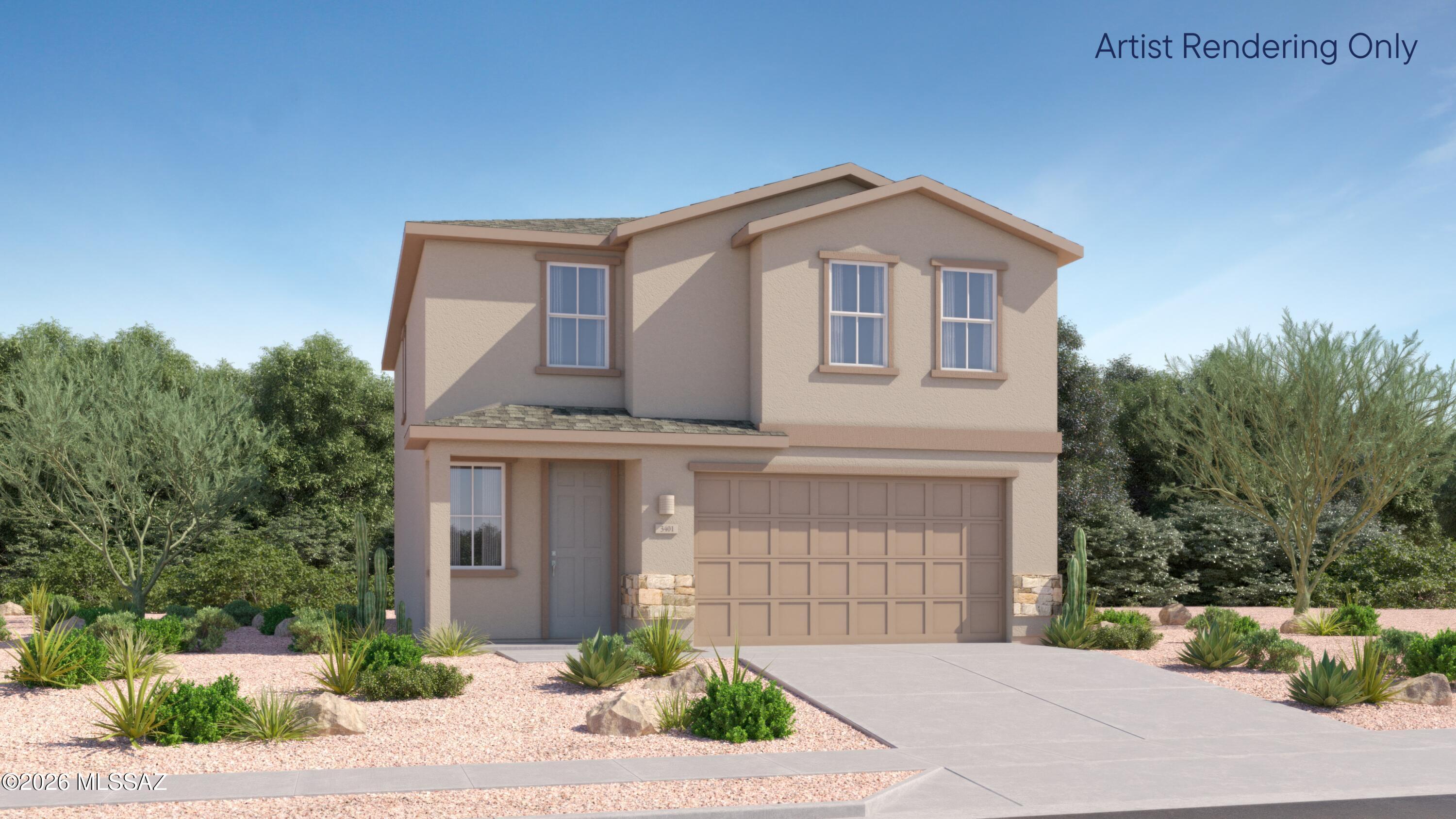 This new two-story home features a spacious and modern design. An open-concept floorplan on the first level combines the kitchen, dining room and family room for seamless entertaining and multitasking, and a nearby patio provides convenient indoor-outdoor transitions. A versatile loft is located on the second floor near three secondary bedrooms and the luxurious owner's suite, offering direct access to a full-sized bathroom. Our homes come with Quartz Countertops, the Rinnai Tankless Water Heaters, Smart Thermostats, Post-Tension Foundation, Radiant barrier roof decking, 2'' Faux Wood Blinds and more!--