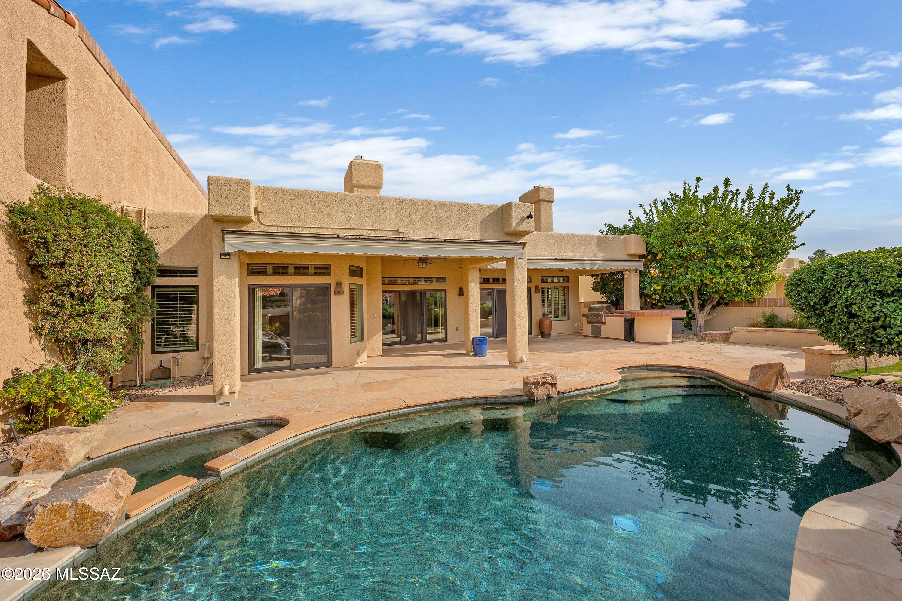 This fully transformed residence features high-end finishes throughout, with every surface, door, window, and appliance thoughtfully replaced. Located in the prestigious Omni Tucson National Resort & Spa, the home offers relaxed, spacious living with three bedrooms, including two private ensuites, plus a third bedroom with the option to add a full bath.

Enjoy resort living in a community rich with PGA Tour history, world-class golf, and exceptional amenities including Bob's Steak & Chop House, a full-service spa and fitness center, elite practice facilities, and two iconic courses highlighted by the renowned Catalina Course set against the Santa Catalina Mountains.
